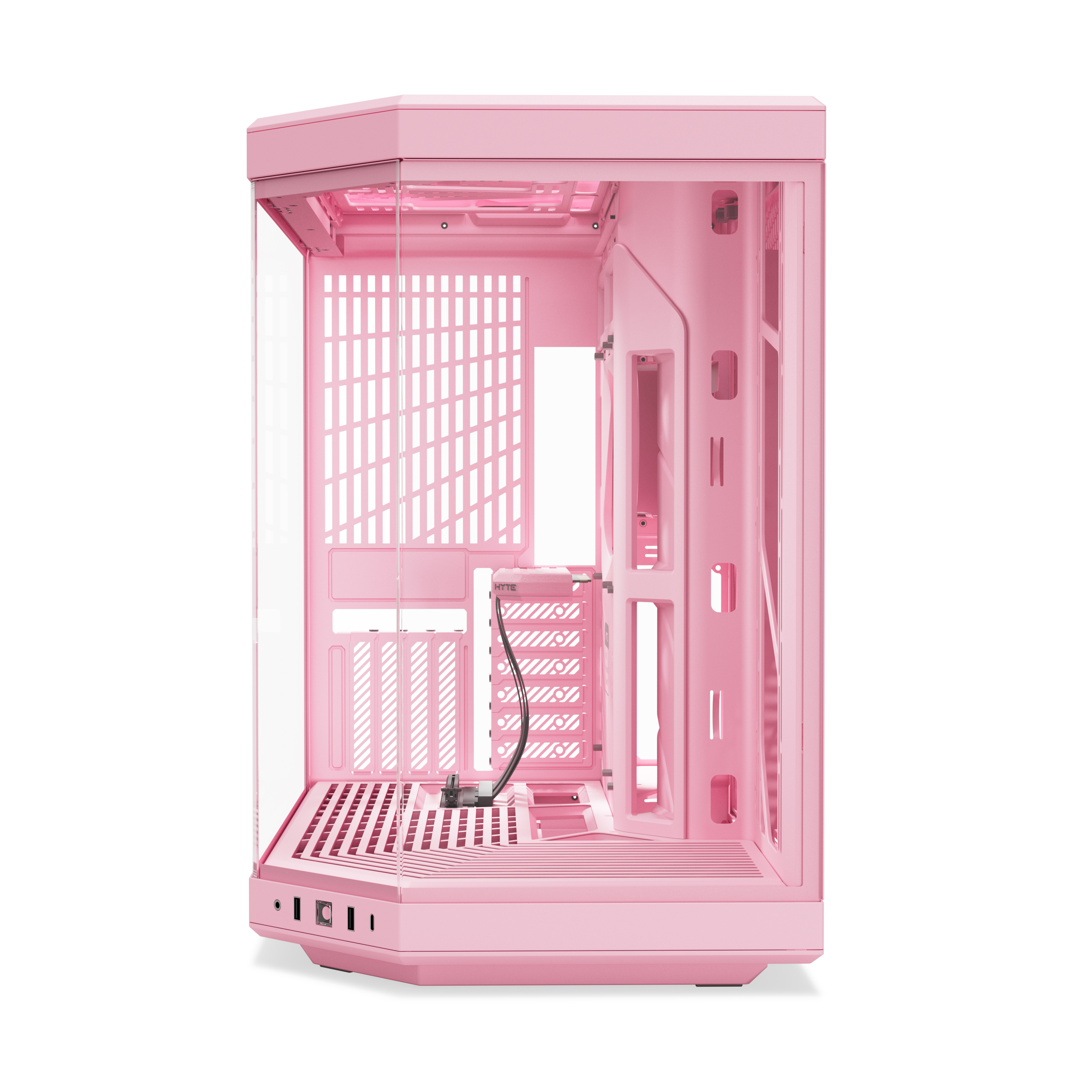 HYTE - HYTE Y70 Dual Chamber Mid-Tower ATX Case - Strawberry Milk