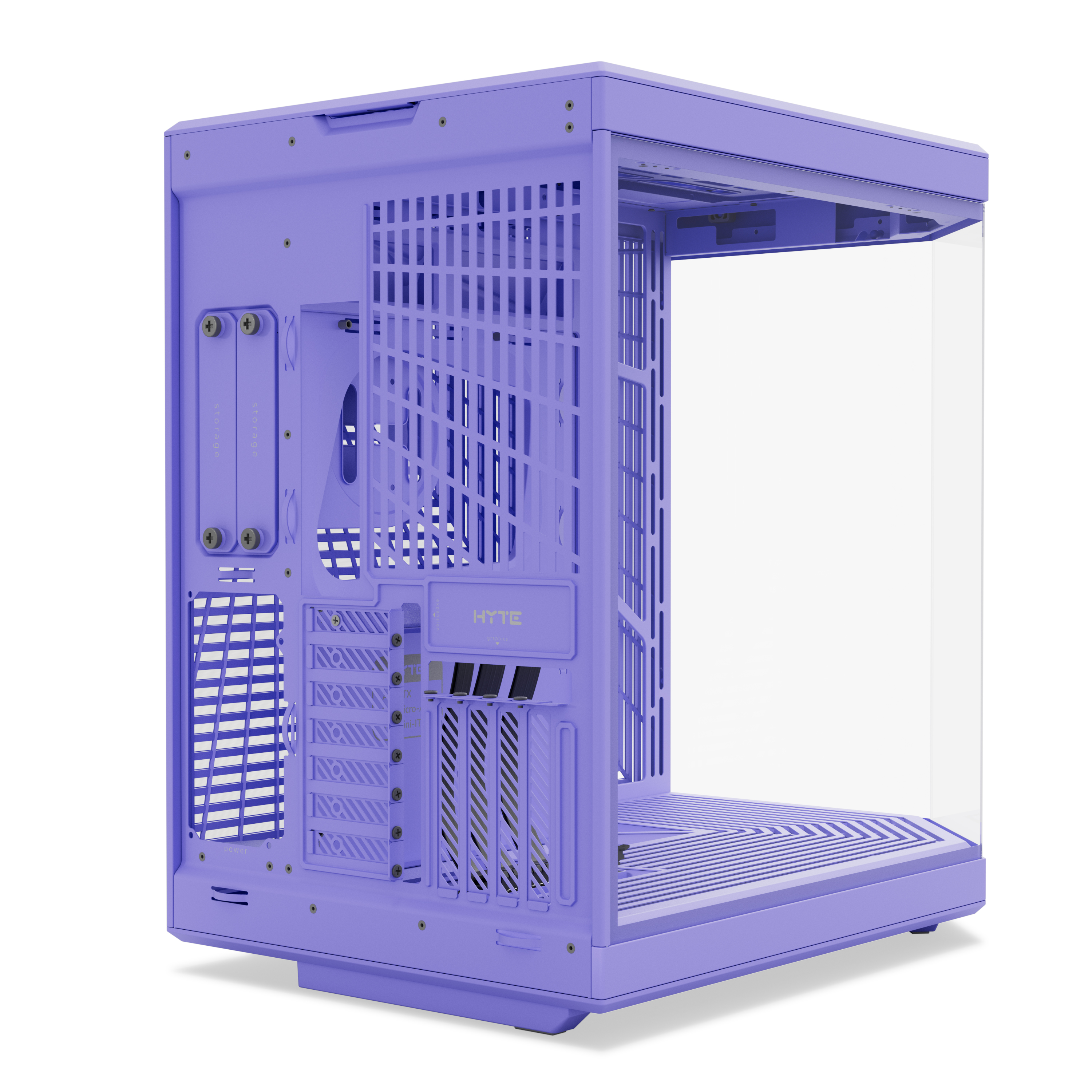 HYTE - HYTE Y70 Dual Chamber Mid-Tower ATX Case - Taro Milk