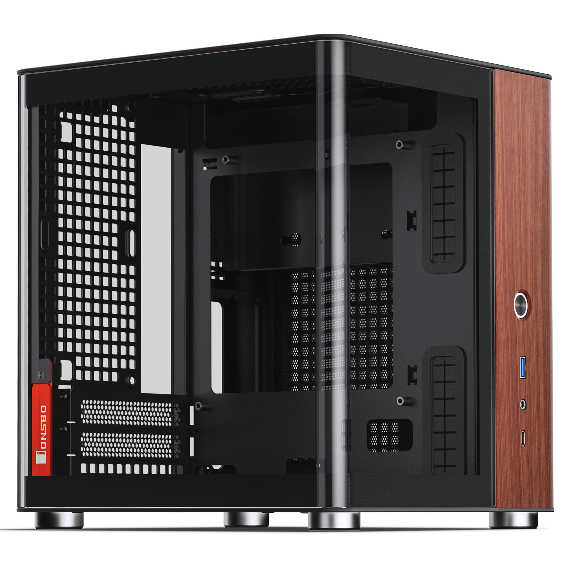 Jonsbo TK-0 Mini-ITX Case Tempered Glass - Black