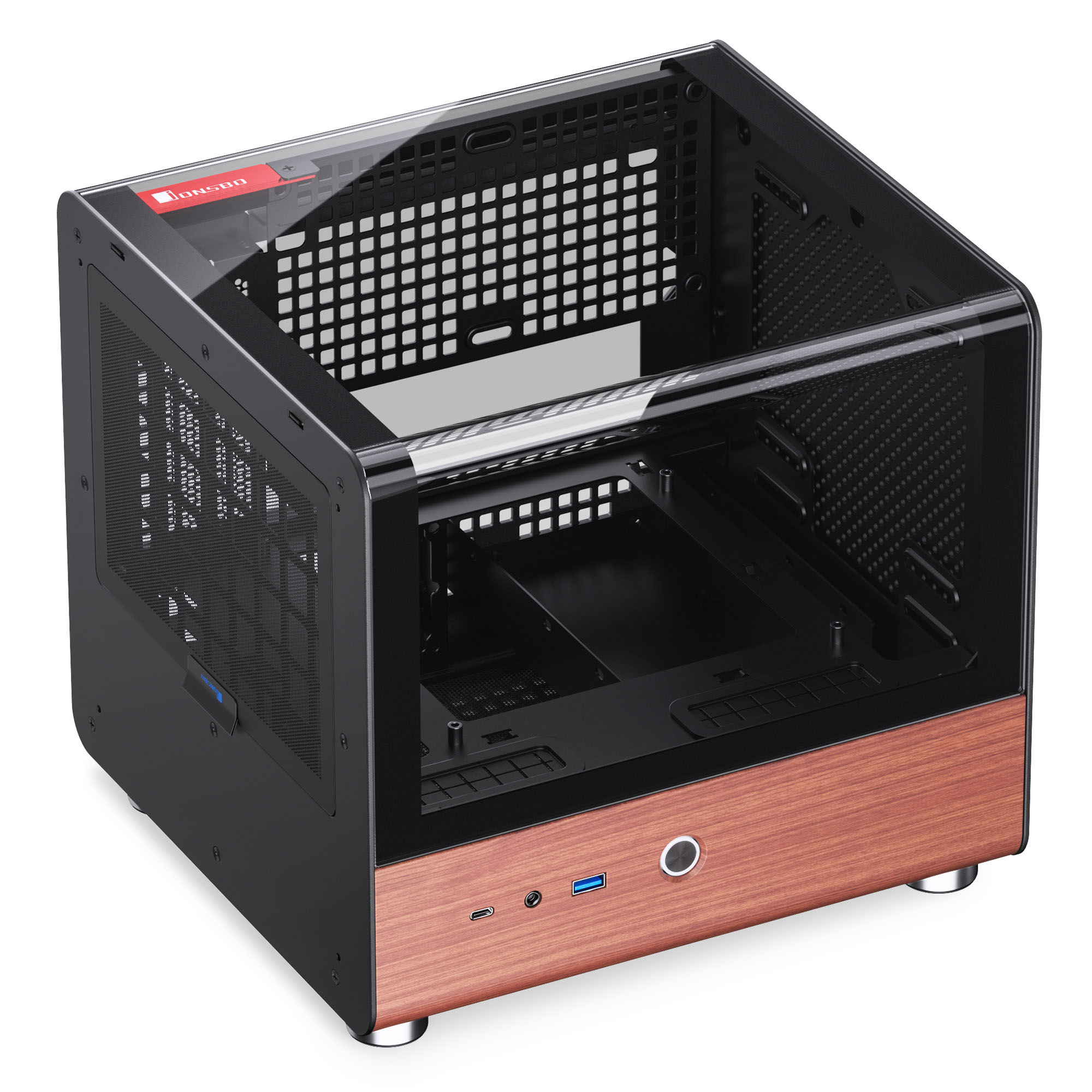 Jonsbo - Jonsbo TK-0 Mini-ITX Case Tempered Glass - Black