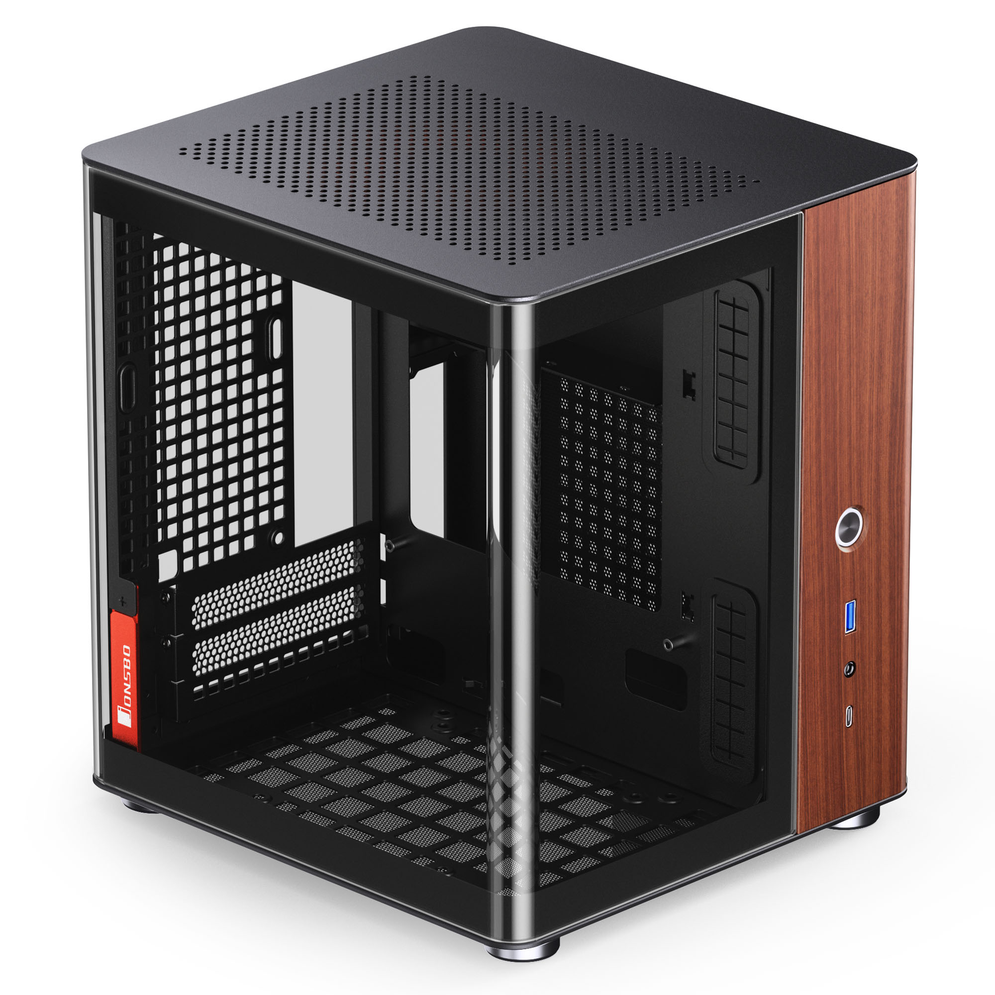 Jonsbo - Jonsbo TK-0 Mini-ITX Case Tempered Glass - Black