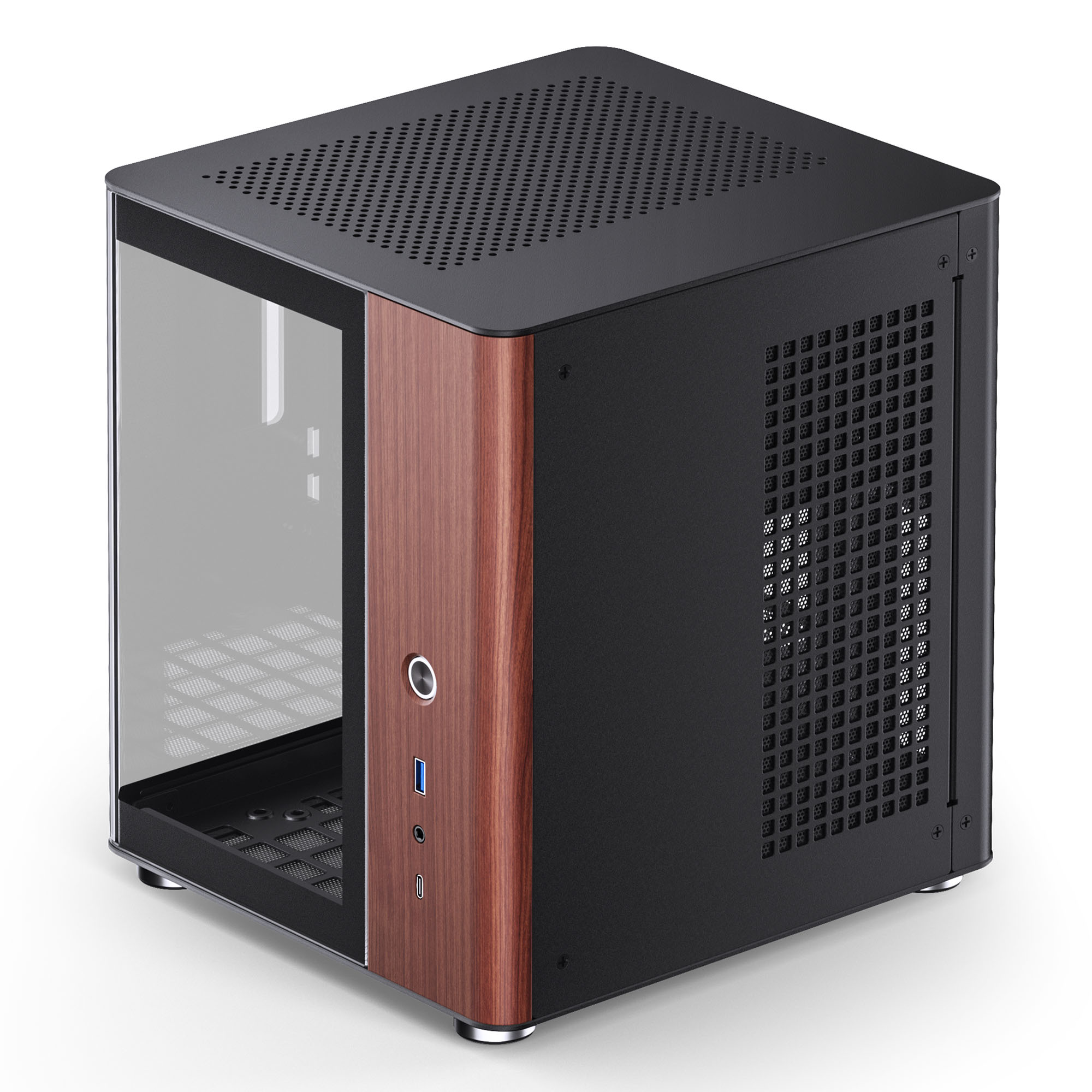 Jonsbo - Jonsbo TK-0 Mini-ITX Case Tempered Glass - Black