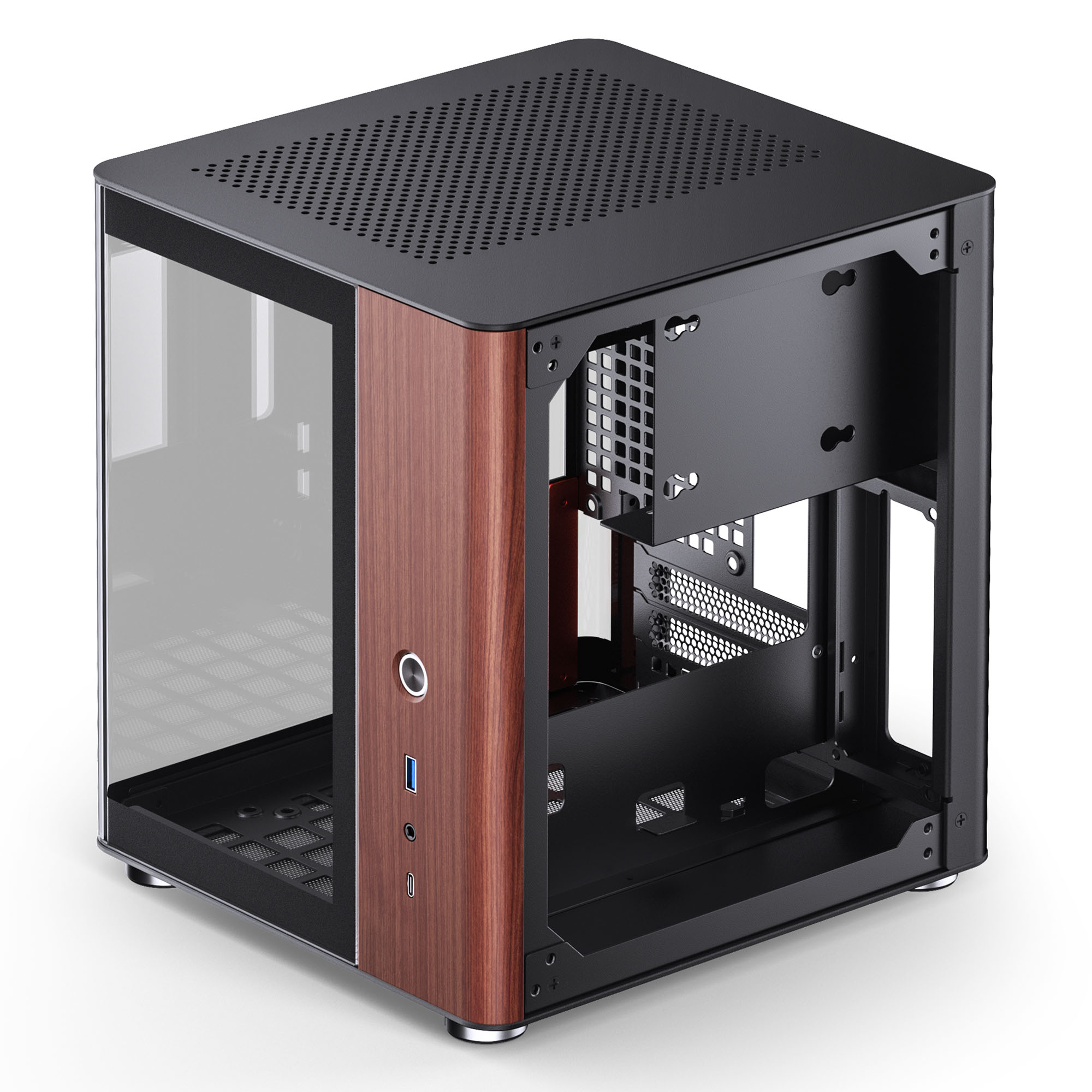 Jonsbo - Jonsbo TK-0 Mini-ITX Case Tempered Glass - Black