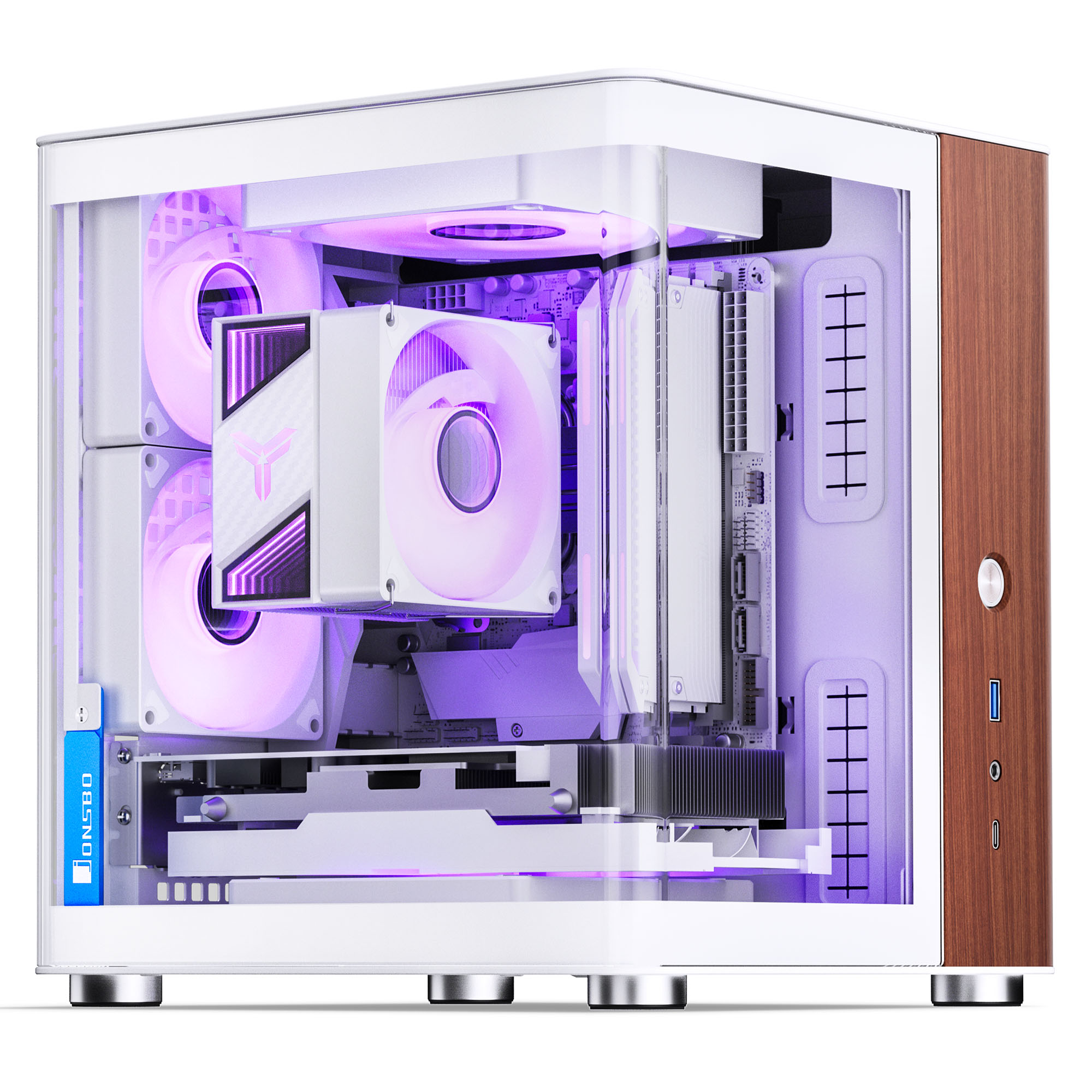 Jonsbo - Jonsbo TK-0 Mini-ITX Case Tempered Glass - White