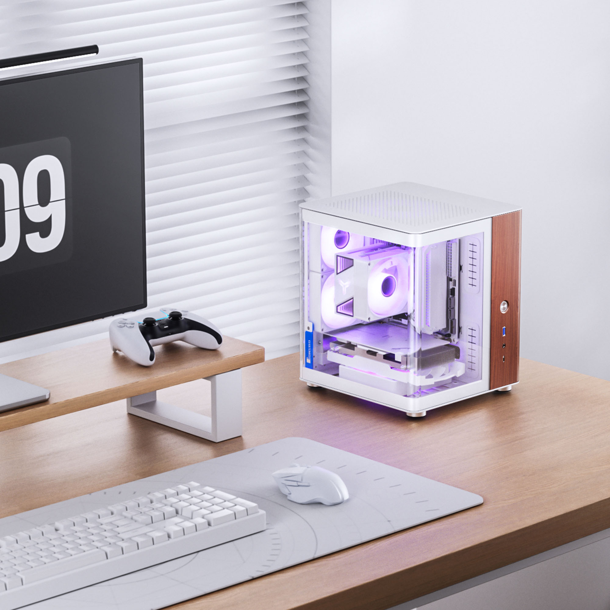 Jonsbo - Jonsbo TK-0 Mini-ITX Case Tempered Glass - White