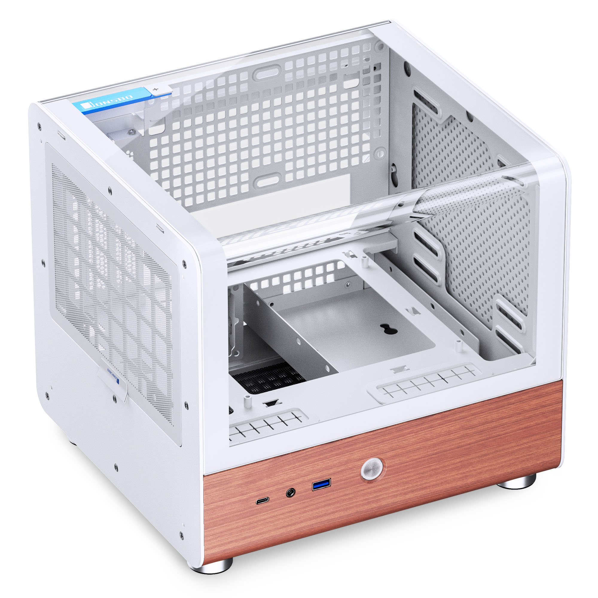 Jonsbo - Jonsbo TK-0 Mini-ITX Case Tempered Glass - White