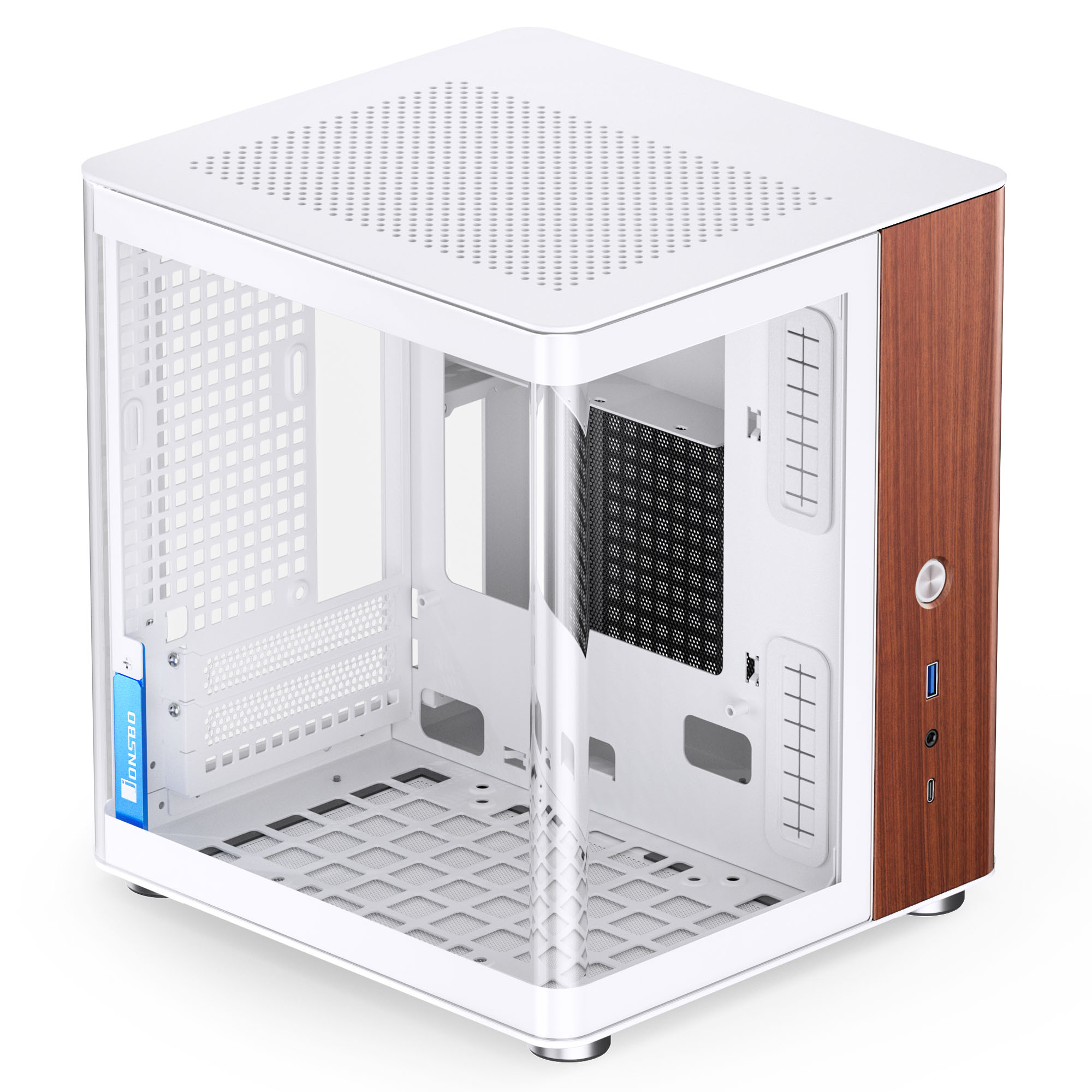 Jonsbo - Jonsbo TK-0 Mini-ITX Case Tempered Glass - White