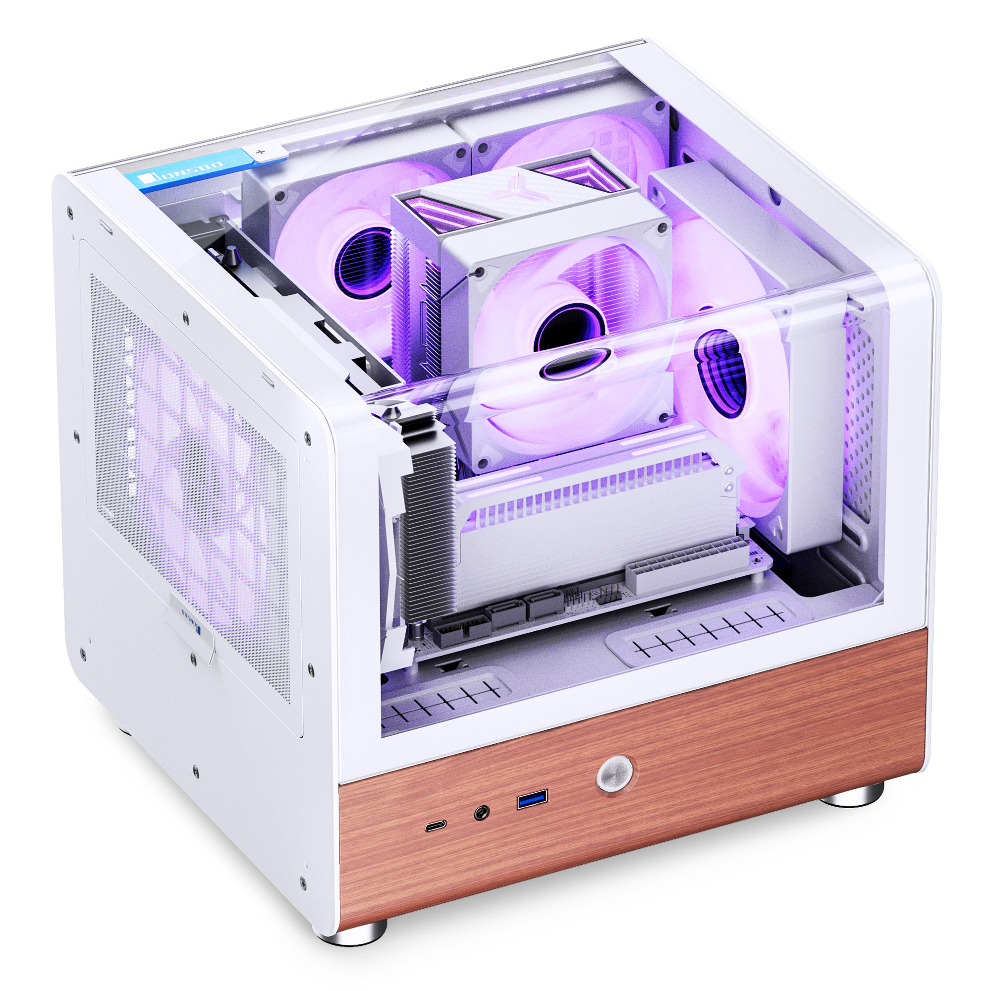 Jonsbo - Jonsbo TK-0 Mini-ITX Case Tempered Glass - White