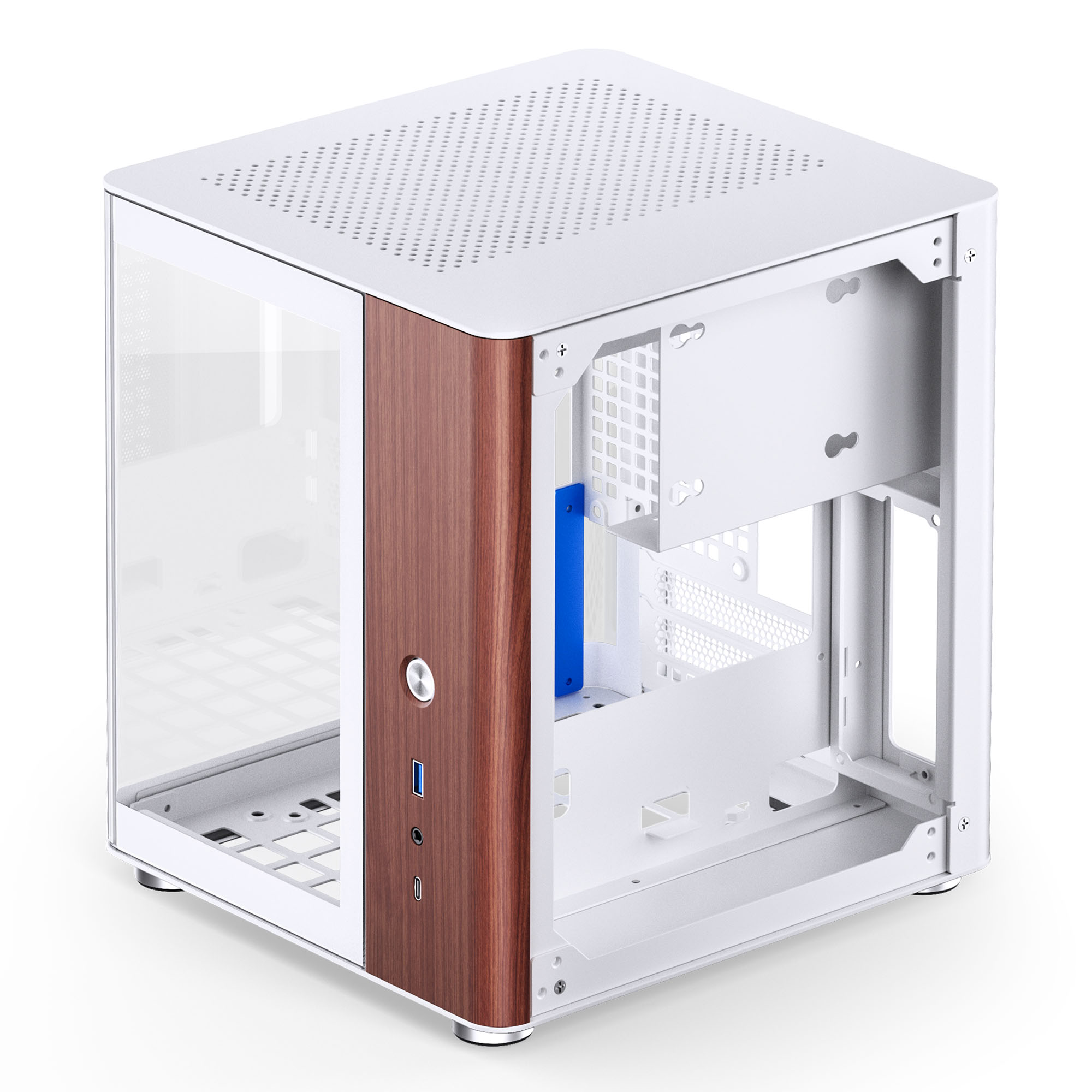 Jonsbo - Jonsbo TK-0 Mini-ITX Case Tempered Glass - White