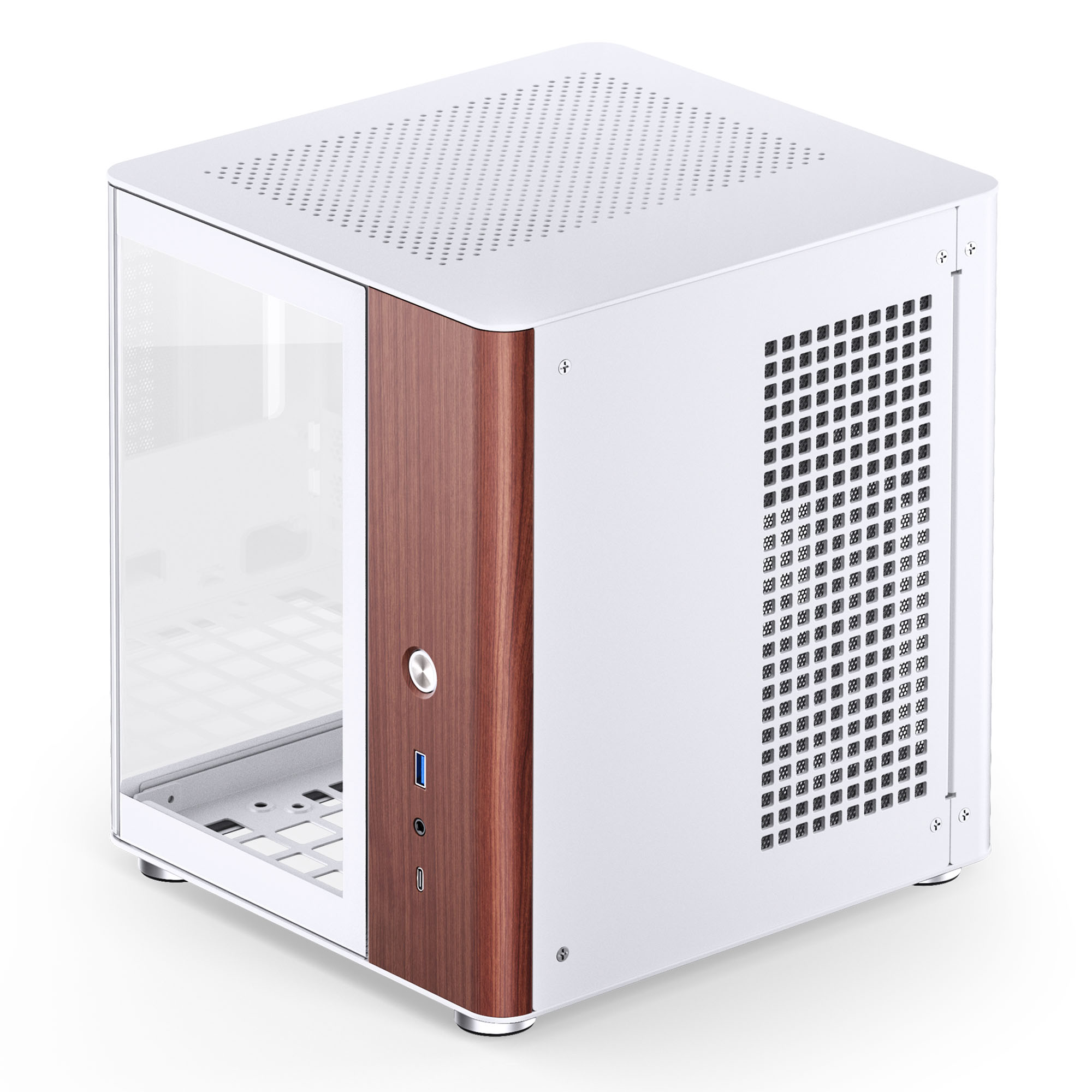 Jonsbo - Jonsbo TK-0 Mini-ITX Case Tempered Glass - White