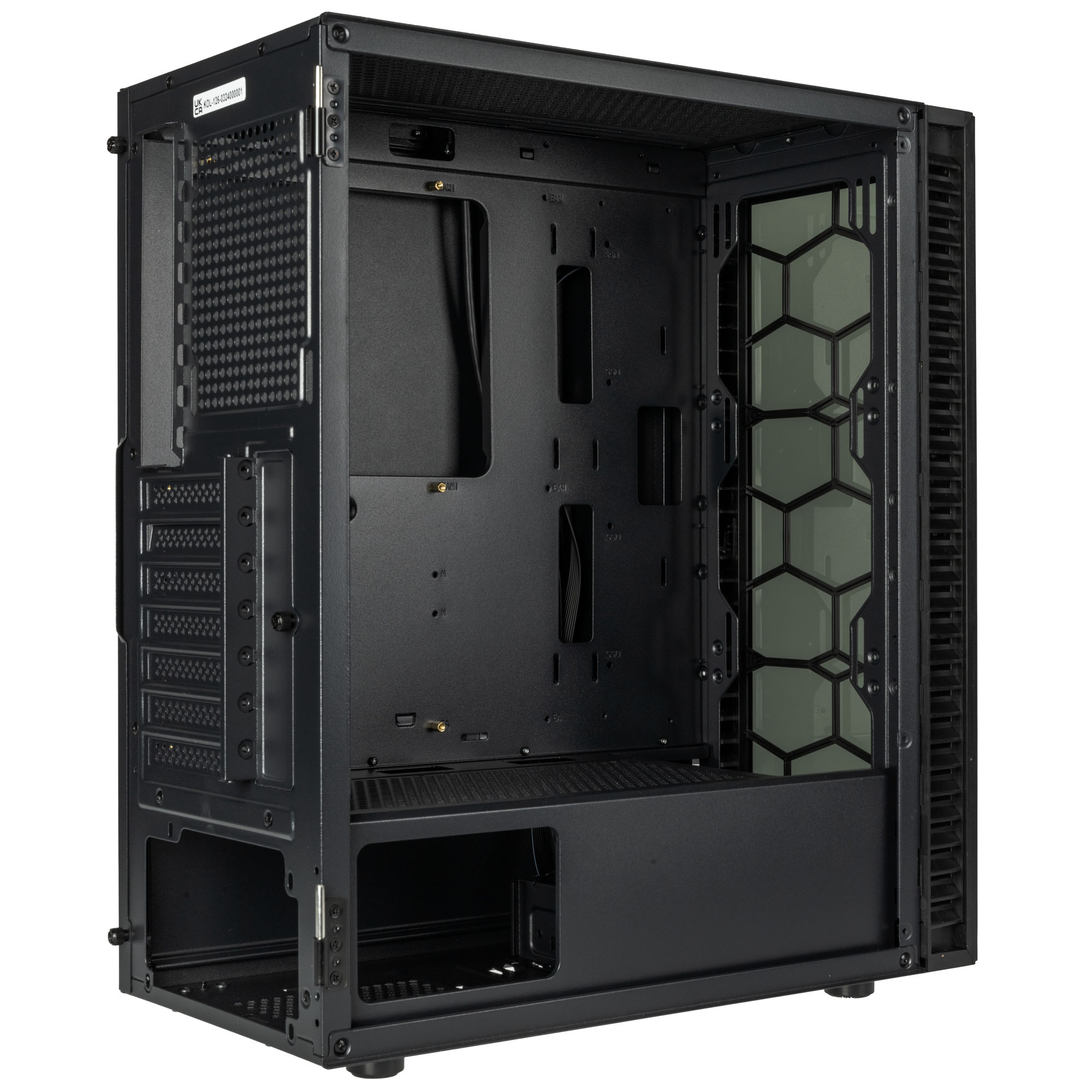 Kolink - Kolink Observatory HF Glass Core Midi Tower Case - Black No Fans