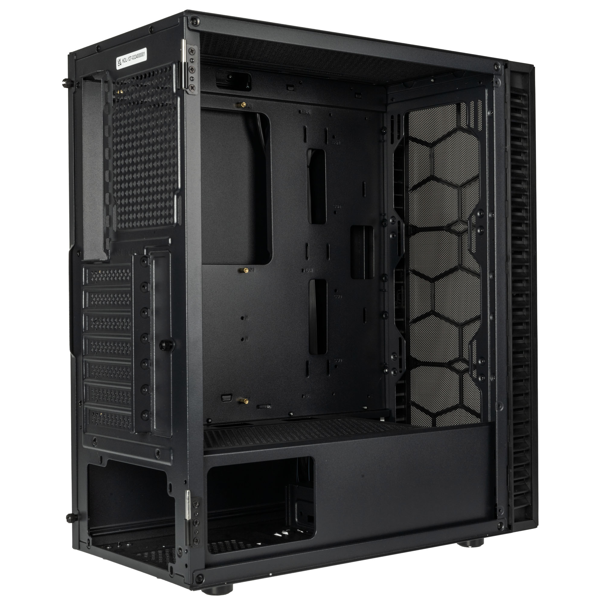 Kolink - Kolink Observatory HF Mesh Core Midi Tower Case - Black No Fans