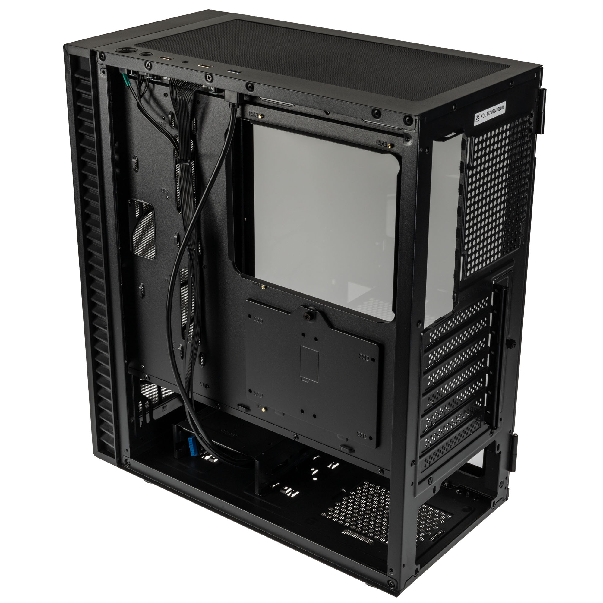 Kolink - Kolink Observatory HF Mesh Core Midi Tower Case - Black No Fans