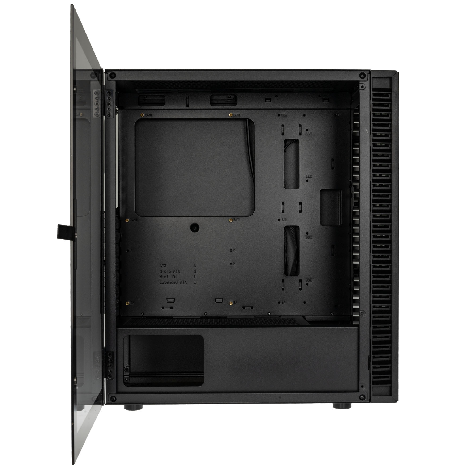 Kolink - Kolink Observatory HF Mesh Core Midi Tower Case - Black No Fans