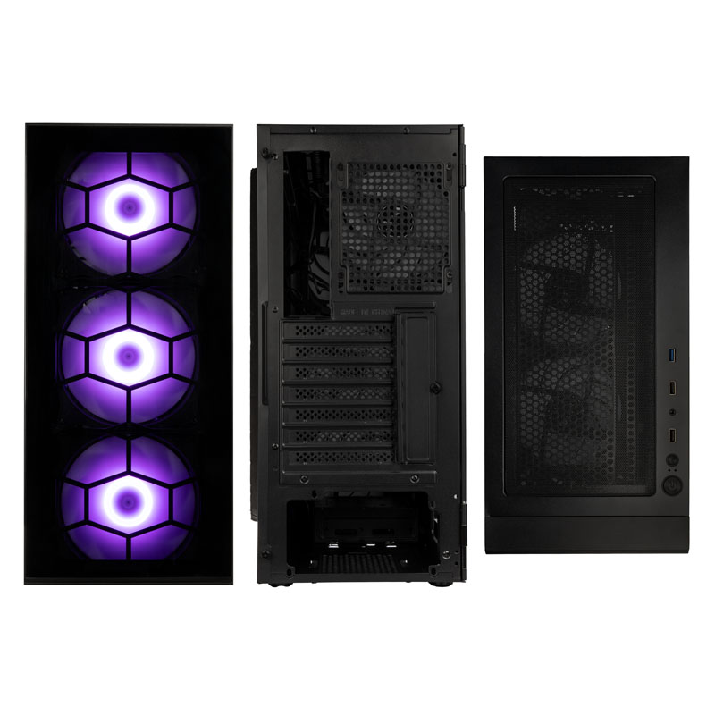 Kolink - Kolink Observatory HF Plus Glass ARGB Midi Tower Case - Black