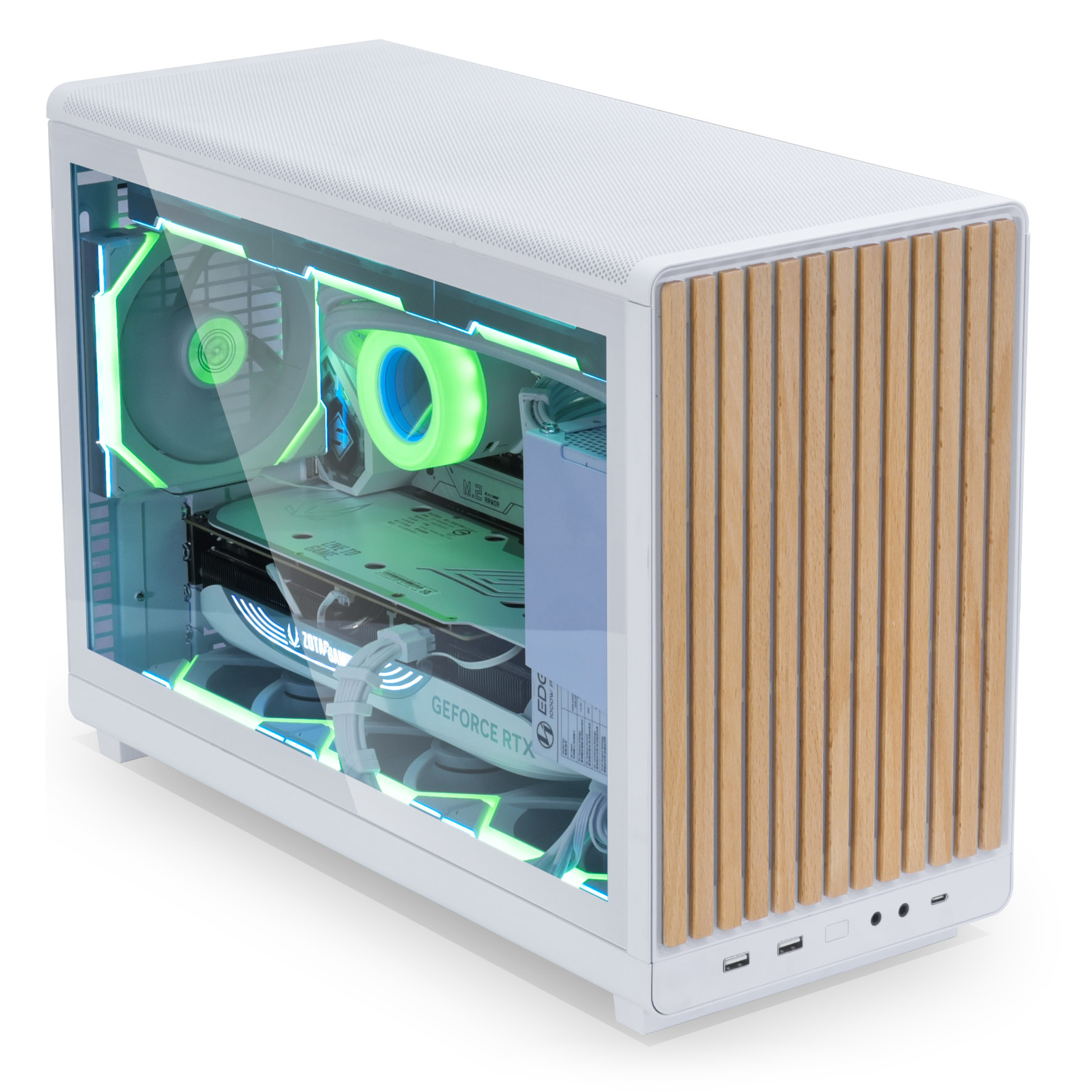 Lian Li - Lian Li A3 mATX Wood Edition - White