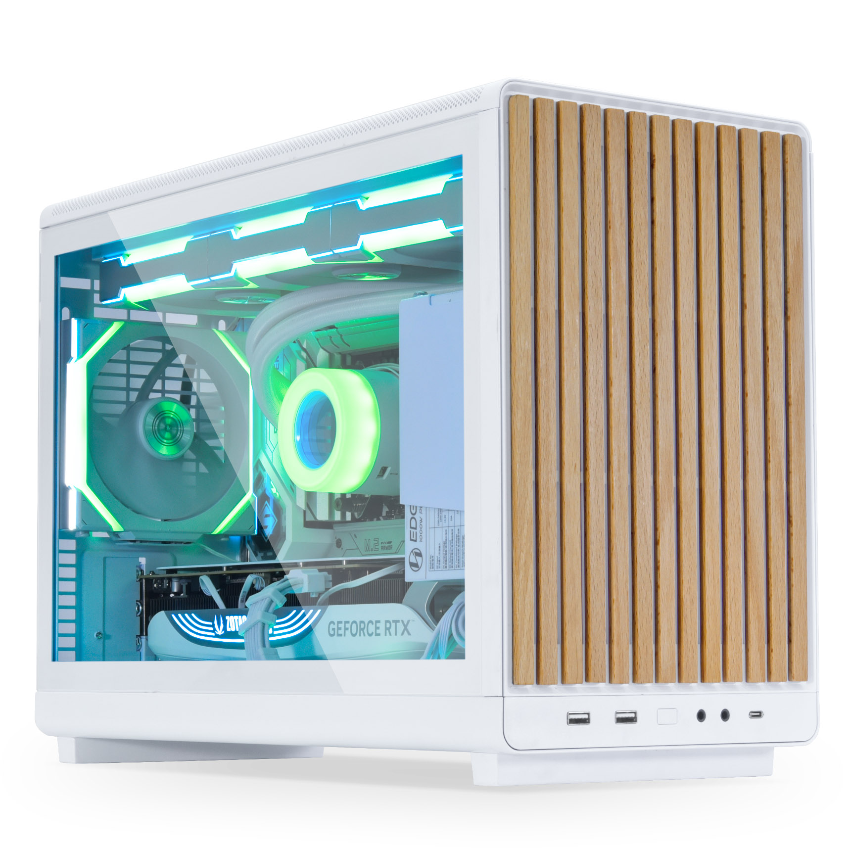 Lian Li - Lian Li A3 mATX Wood Edition - White