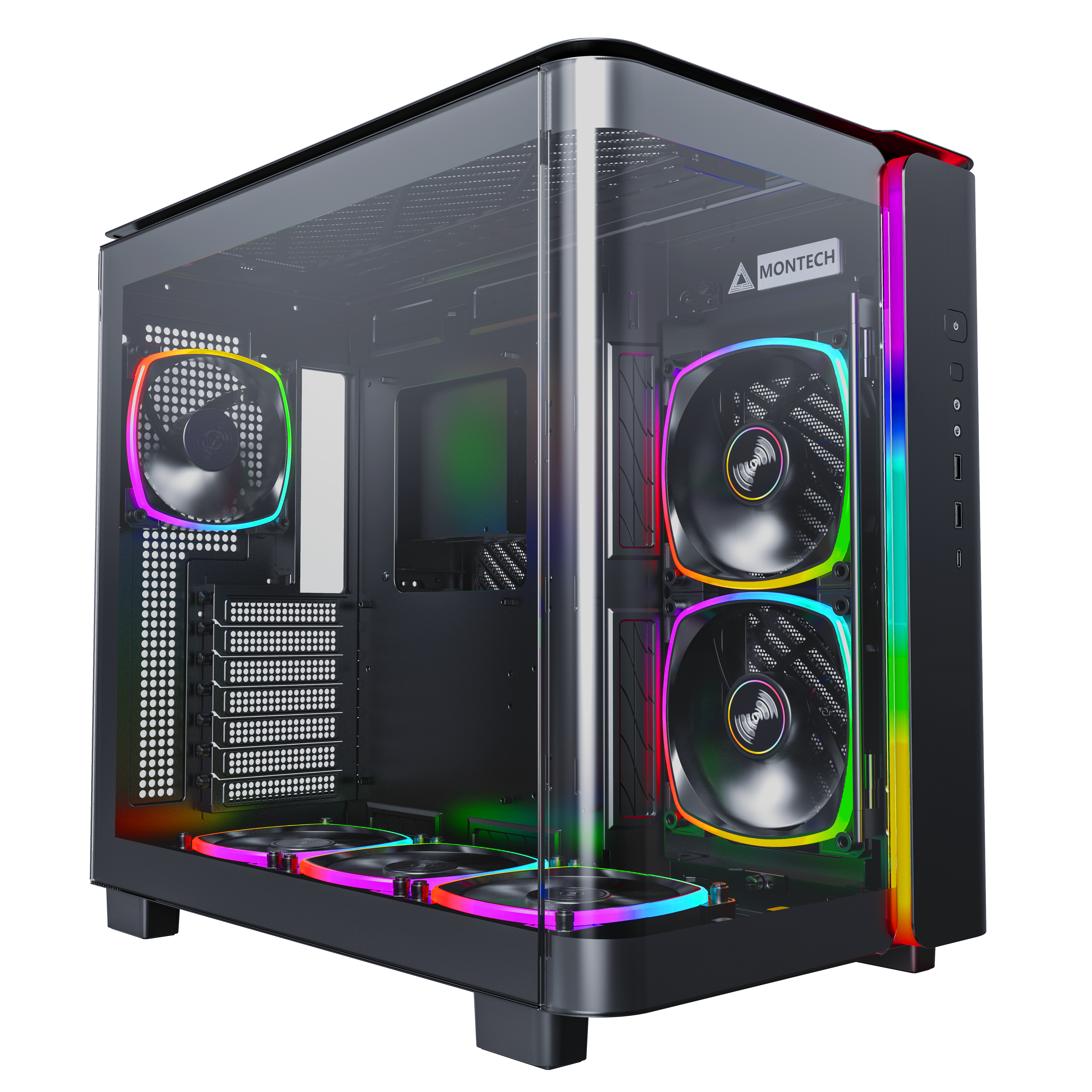 Montech KING 95 PRO Midi-Tower, Tempered Glass, ARGB - Black