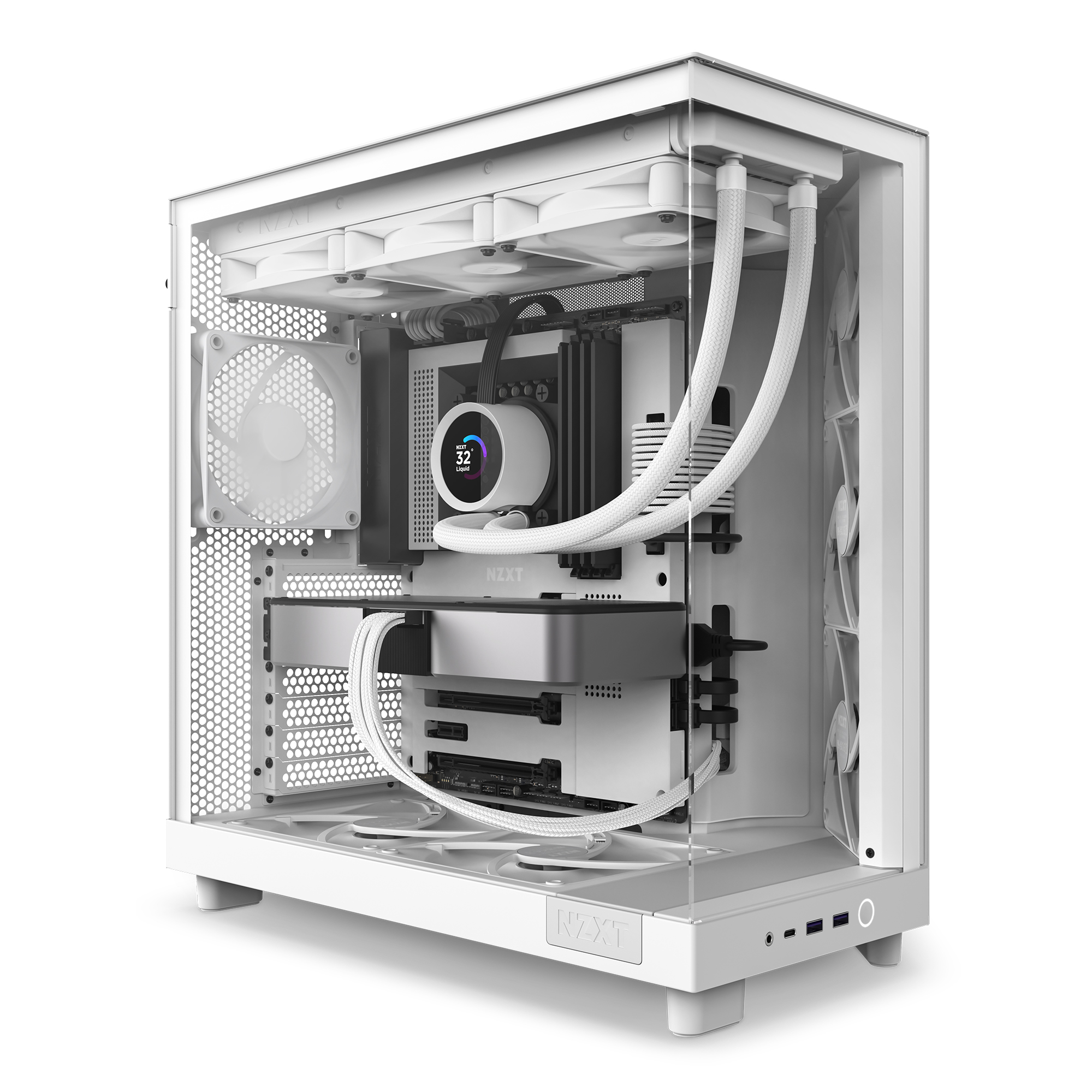 NZXT H6 Flow Mid-Tower Case - White