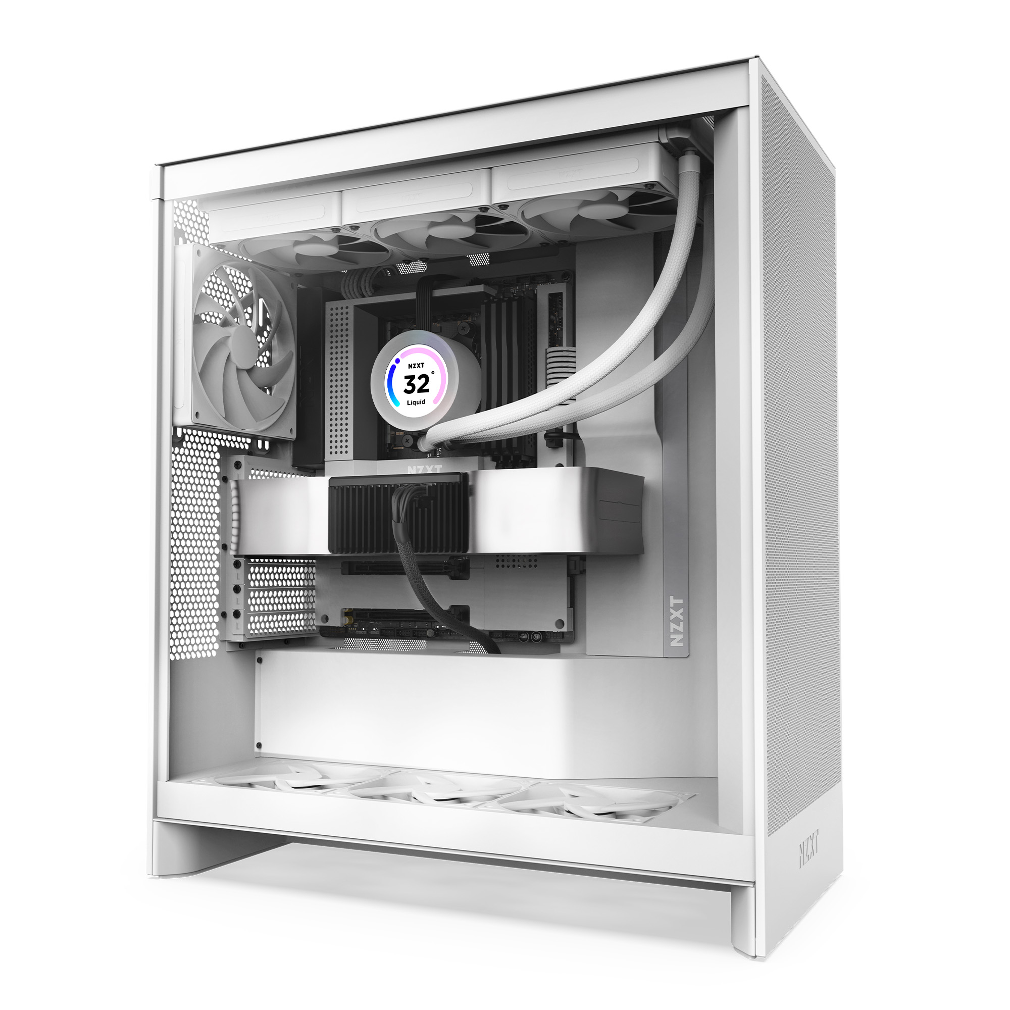 NZXT - NZXT H7 Flow (2024) Mid-Tower Case - All White