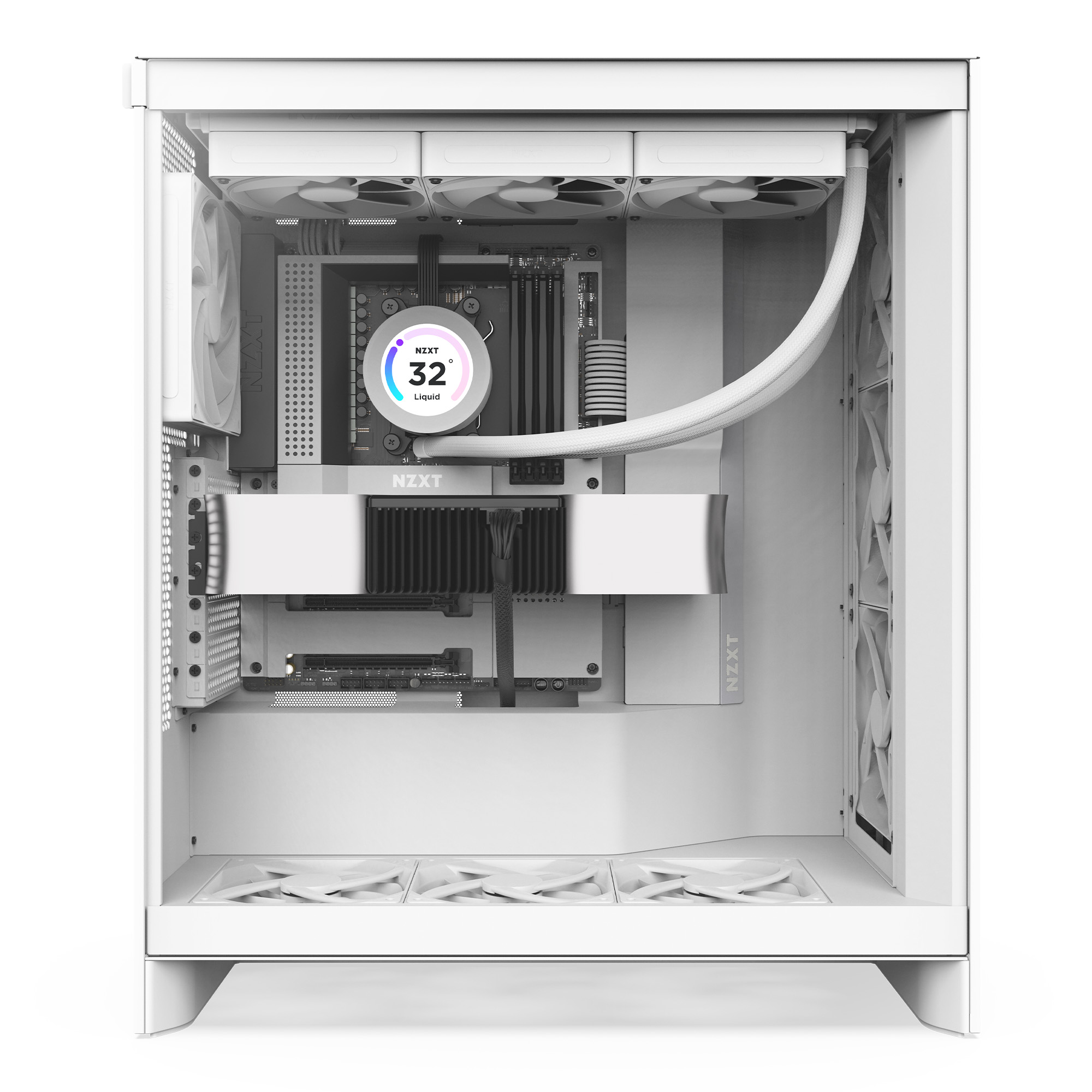 NZXT - NZXT H7 Flow (2024) Mid-Tower Case - All White