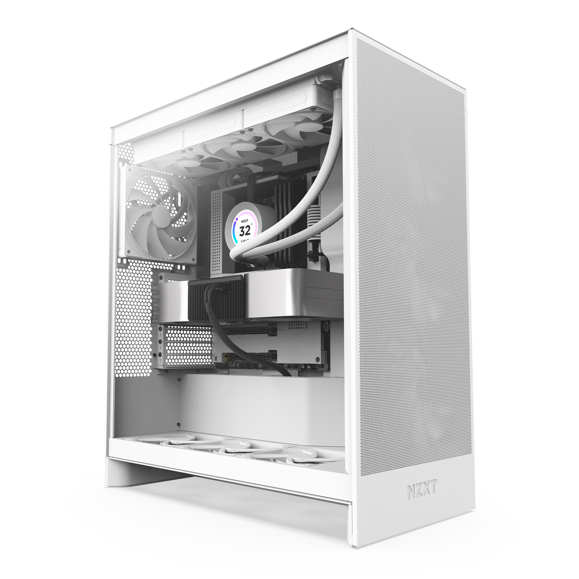 NZXT - NZXT H7 Flow (2024) Mid-Tower Case - All White