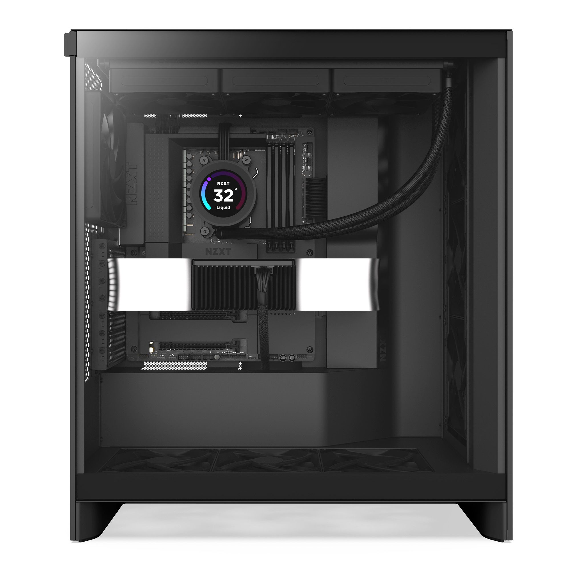 NZXT - NZXT H7 Flow (2024) Mid-Tower Case - All Black