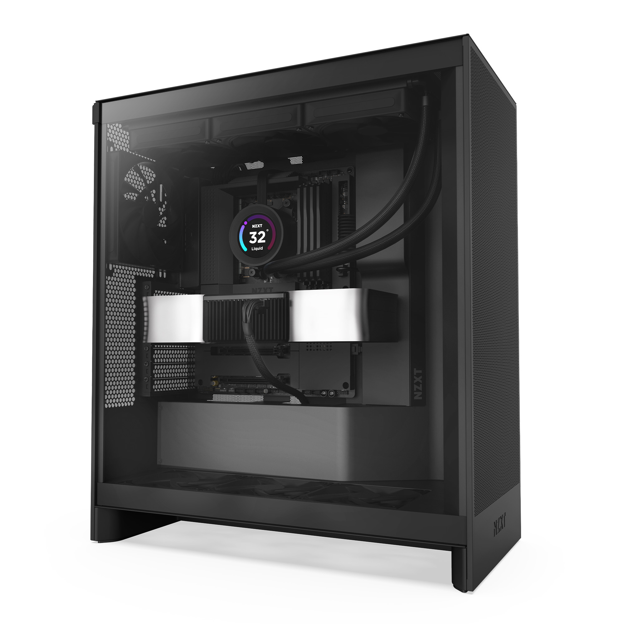 NZXT - NZXT H7 Flow (2024) Mid-Tower Case - All Black