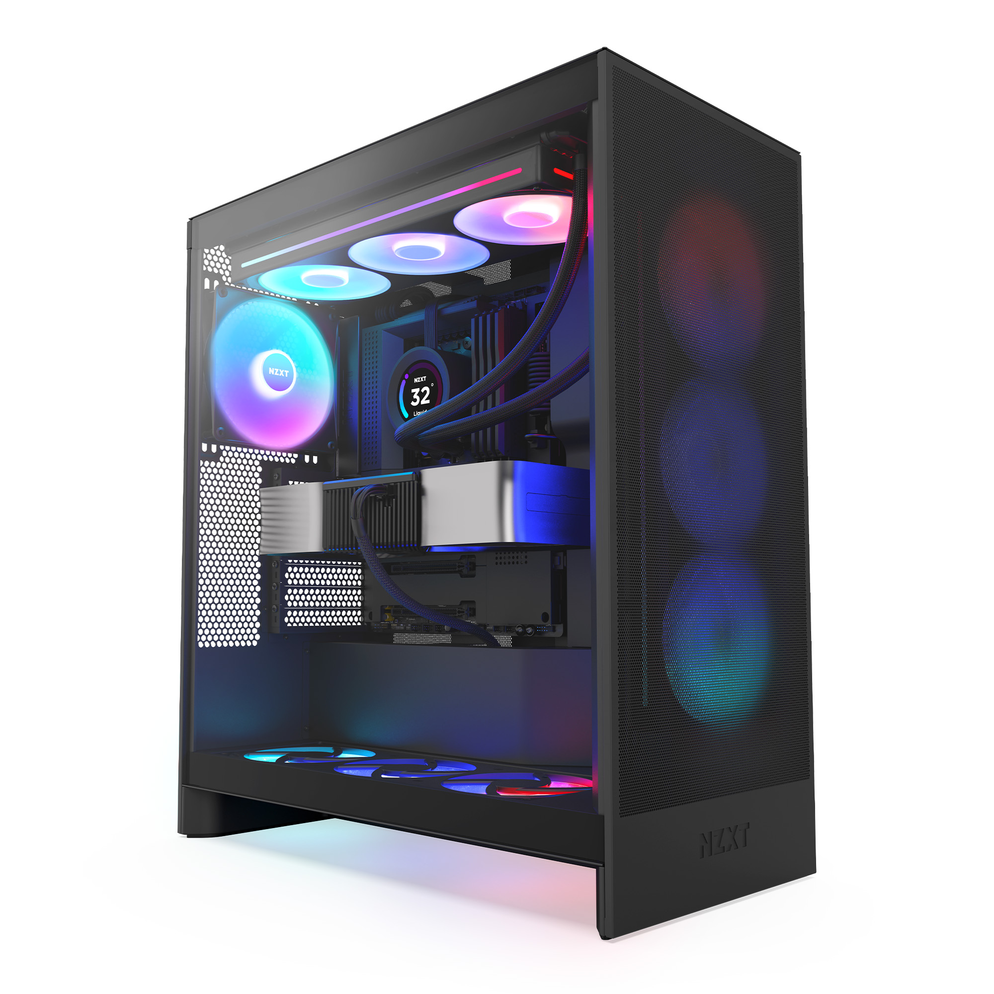 NZXT - NZXT H7 Flow RGB (2024) Mid-Tower Case - All Black