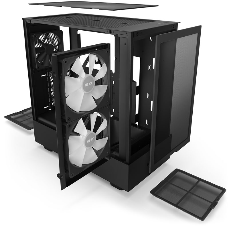 NZXT - NZXT H5 Flow RGB Matte Black Mid Tower Case