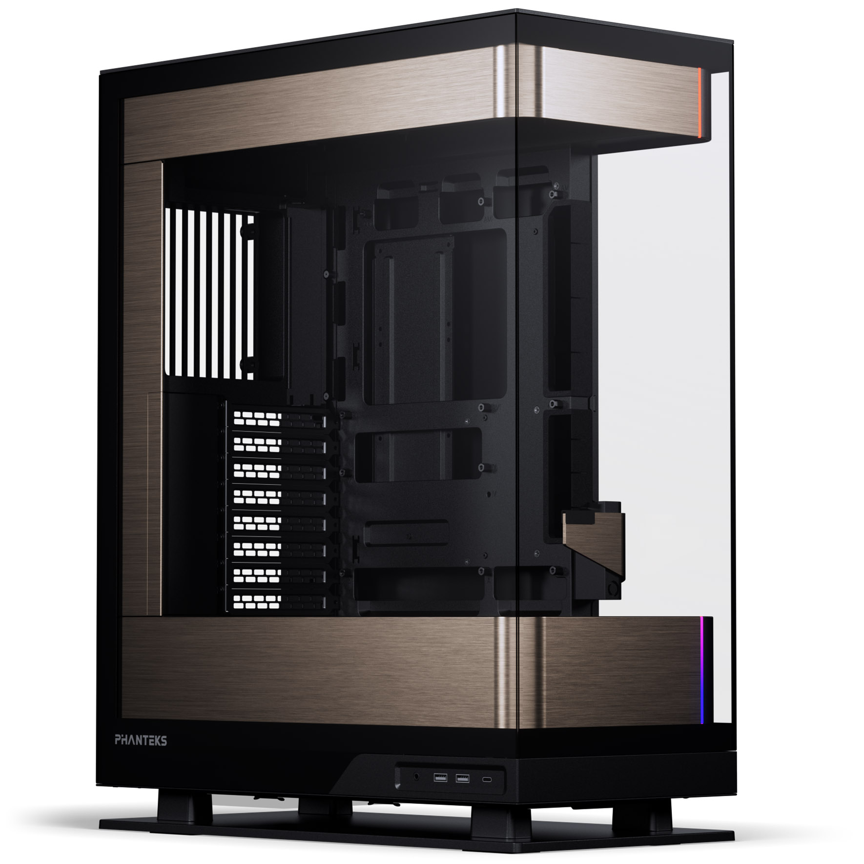 Phanteks - Phanteks Evolv Series X2 Case Tempered Glass Windows DRGB Black/Gold