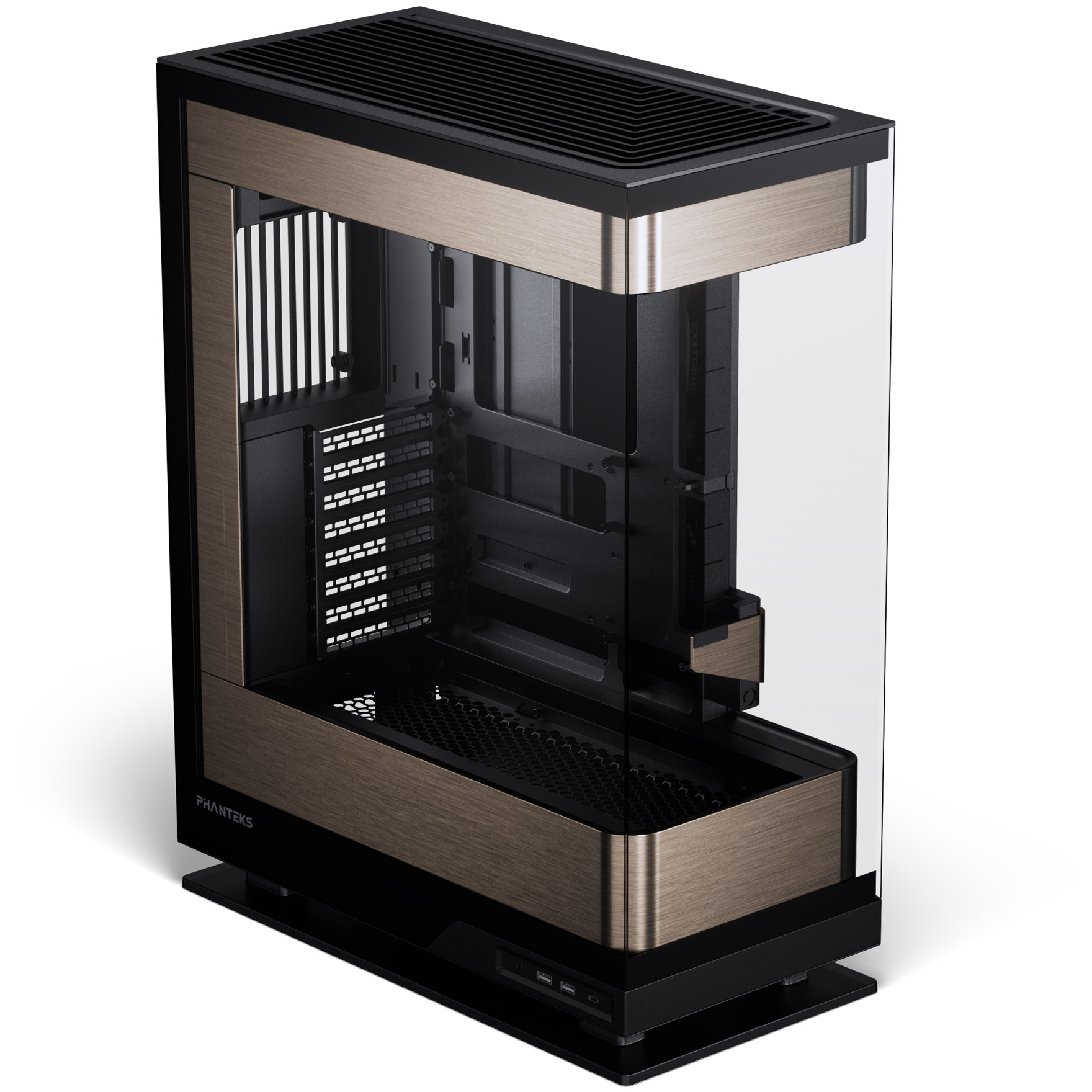 Phanteks - Phanteks Evolv Series X2 Case Tempered Glass Windows DRGB Black/Gold