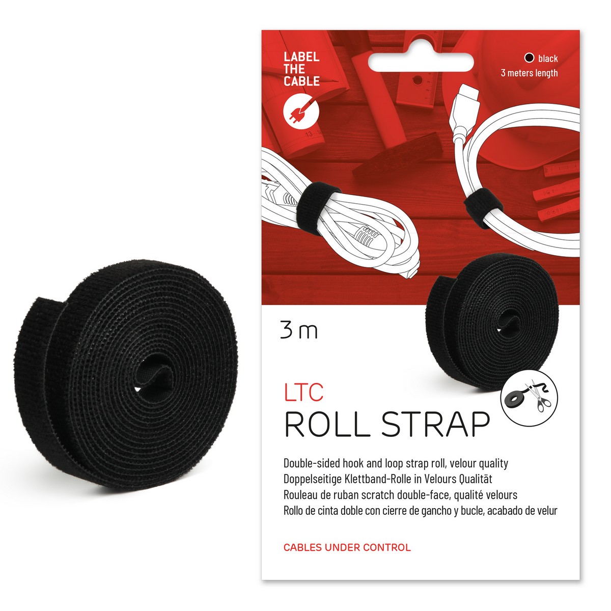 LTC Roll, Cable Management Tape Roll (black)