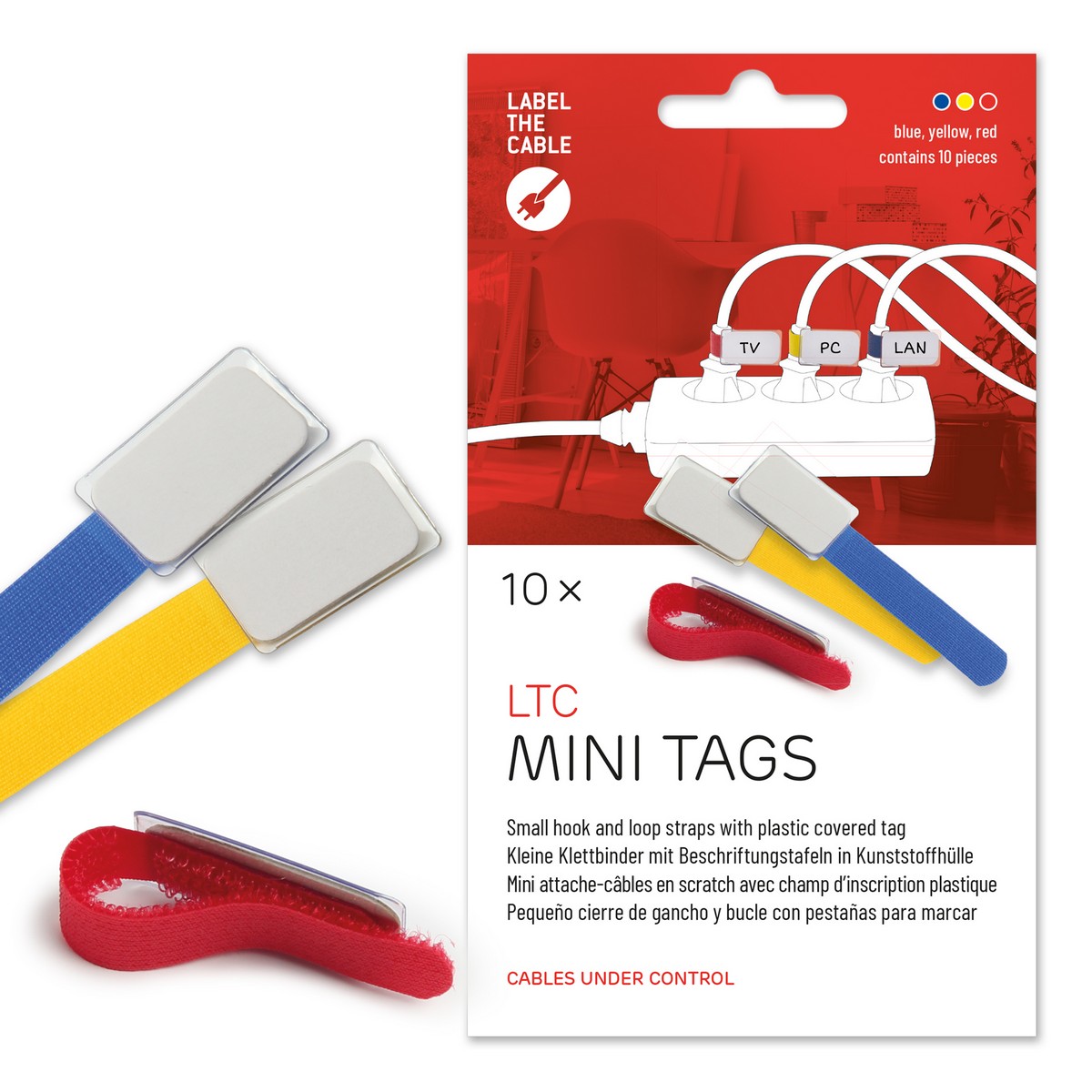 LTC Mini, Cable Management Ties with Labels (mixed)