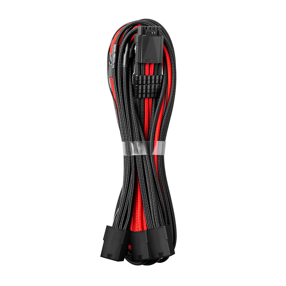 CableMod - CableMod Pro ModMesh 12VHPWR PCIe Extension (Black / Red, 16-pin to Triple 8-pin, 45cm)