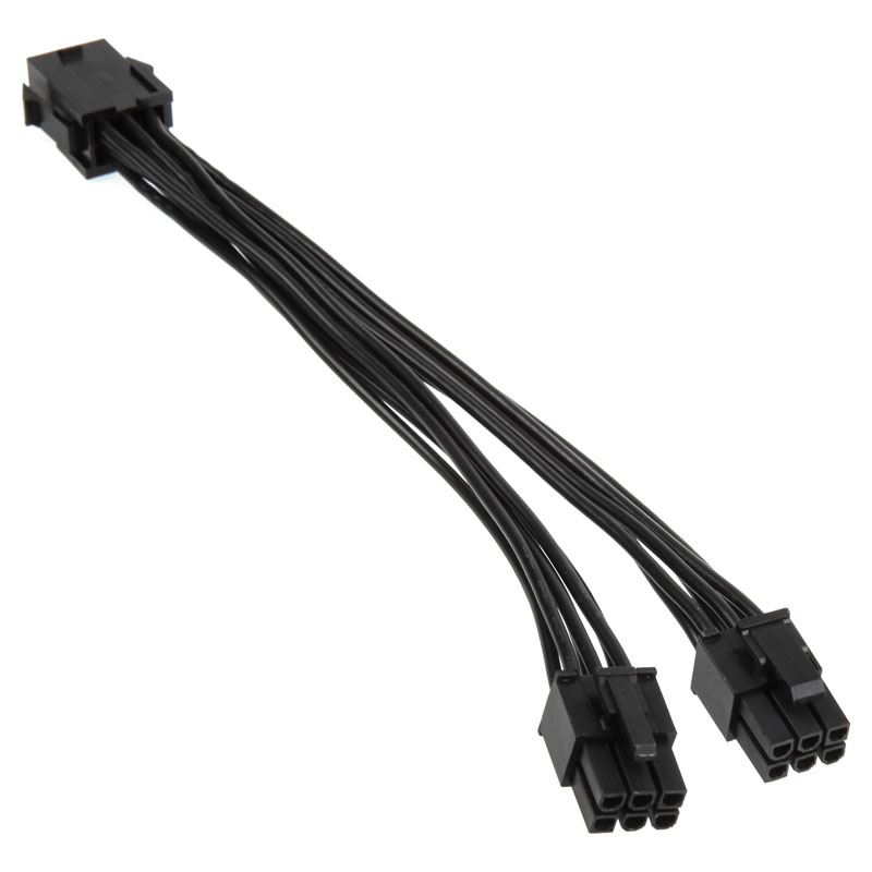 Kolink - Kolink Adapter 6-pin PCIe to 2x 6-pin PCIe connector, black, 15cm
