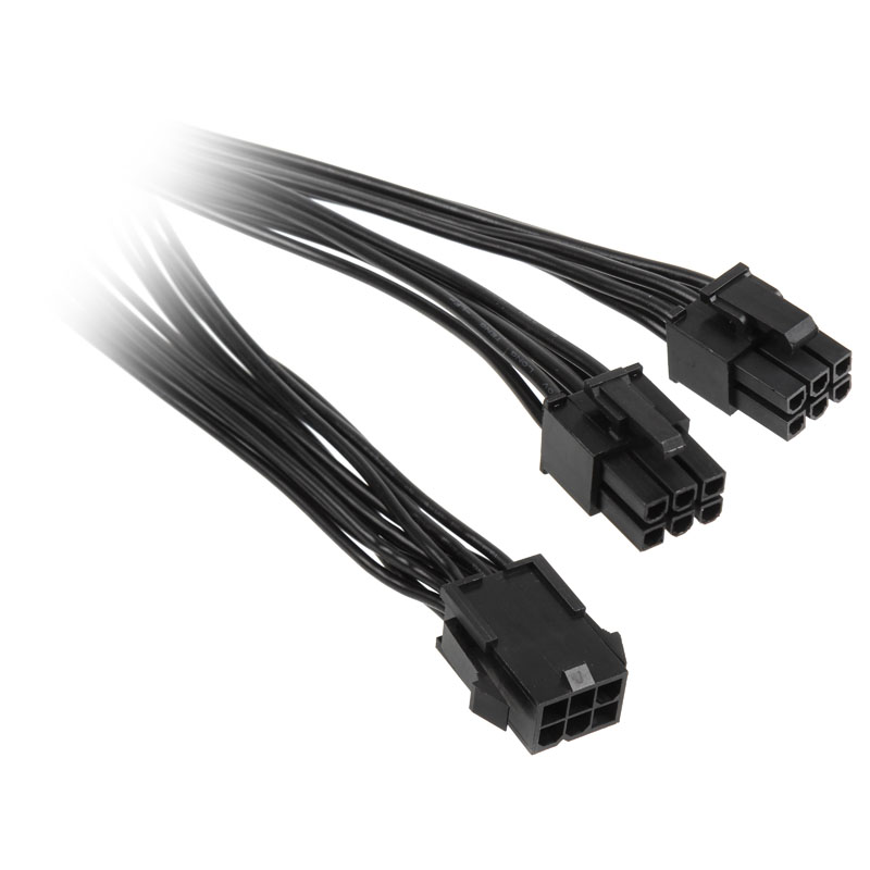 Kolink - Kolink Adapter 6-pin PCIe to 2x 6-pin PCIe connector, black, 15cm
