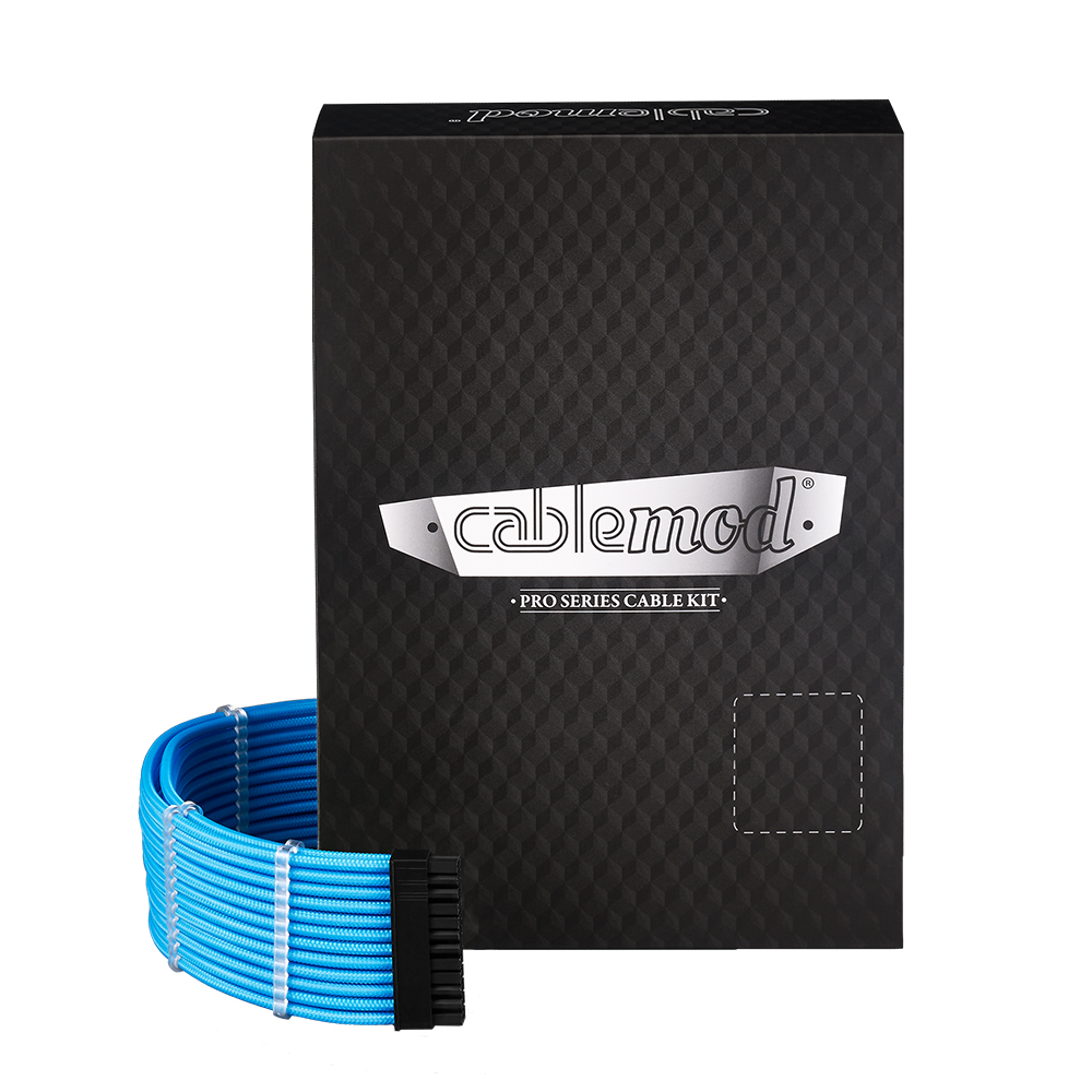 B Grade CableMod C-Series Pro ModMesh Sleeved 12VHPWR Cable Kit for Corsair RM Black Label / RMi / RMx  (Light Blue)