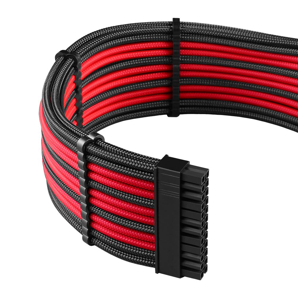 CableMod - CableMod C-Series Pro ModMesh Sleeved 12VHPWR Cable Kit for Corsair RM Black Label / RMi / RMx  (Black / Red)