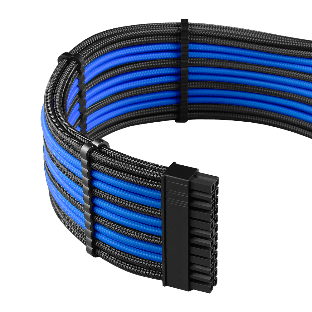 CableMod - CableMod C-Series Pro ModMesh Sleeved 12VHPWR Cable Kit for Corsair RM Black Label / RMi / RMx  (Black / Blue)