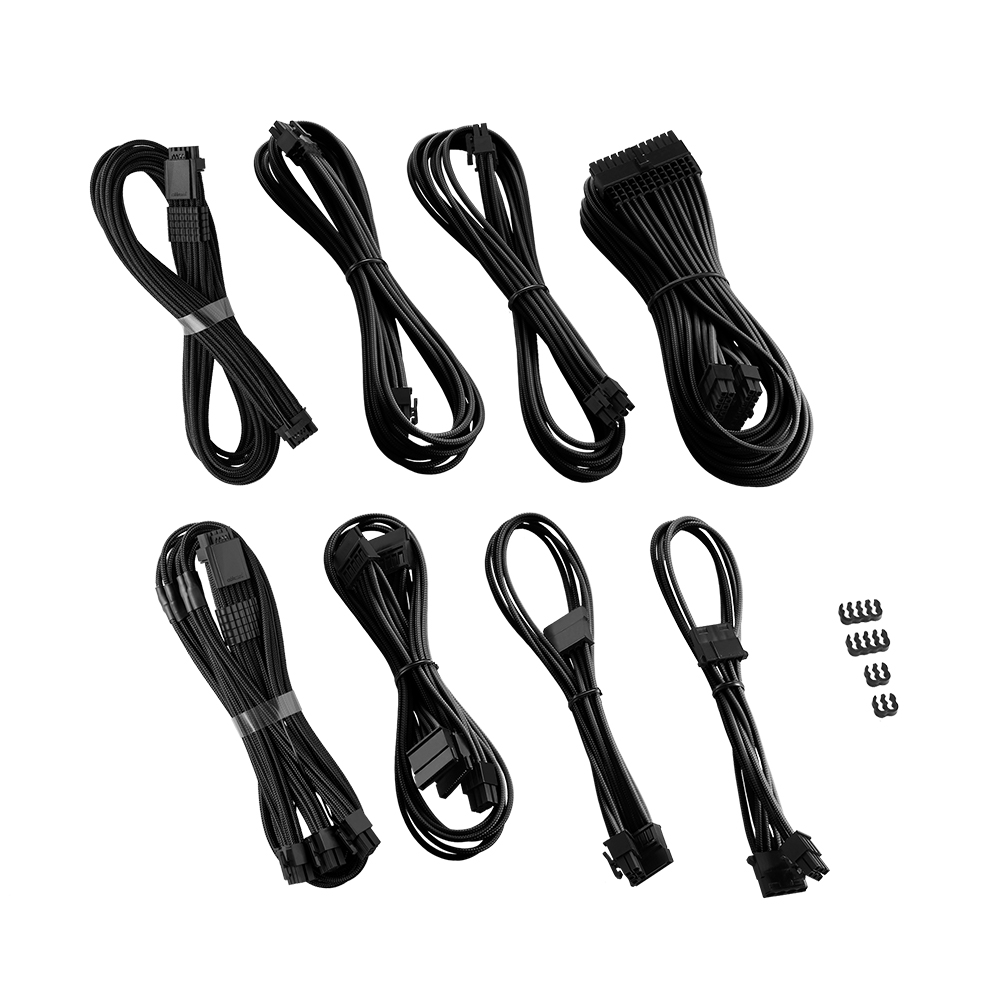 CableMod - CableMod RT-Series Pro ModMesh Sleeved 12VHPWR Dual Cable Kit for ASUS and Seasonic (Black)