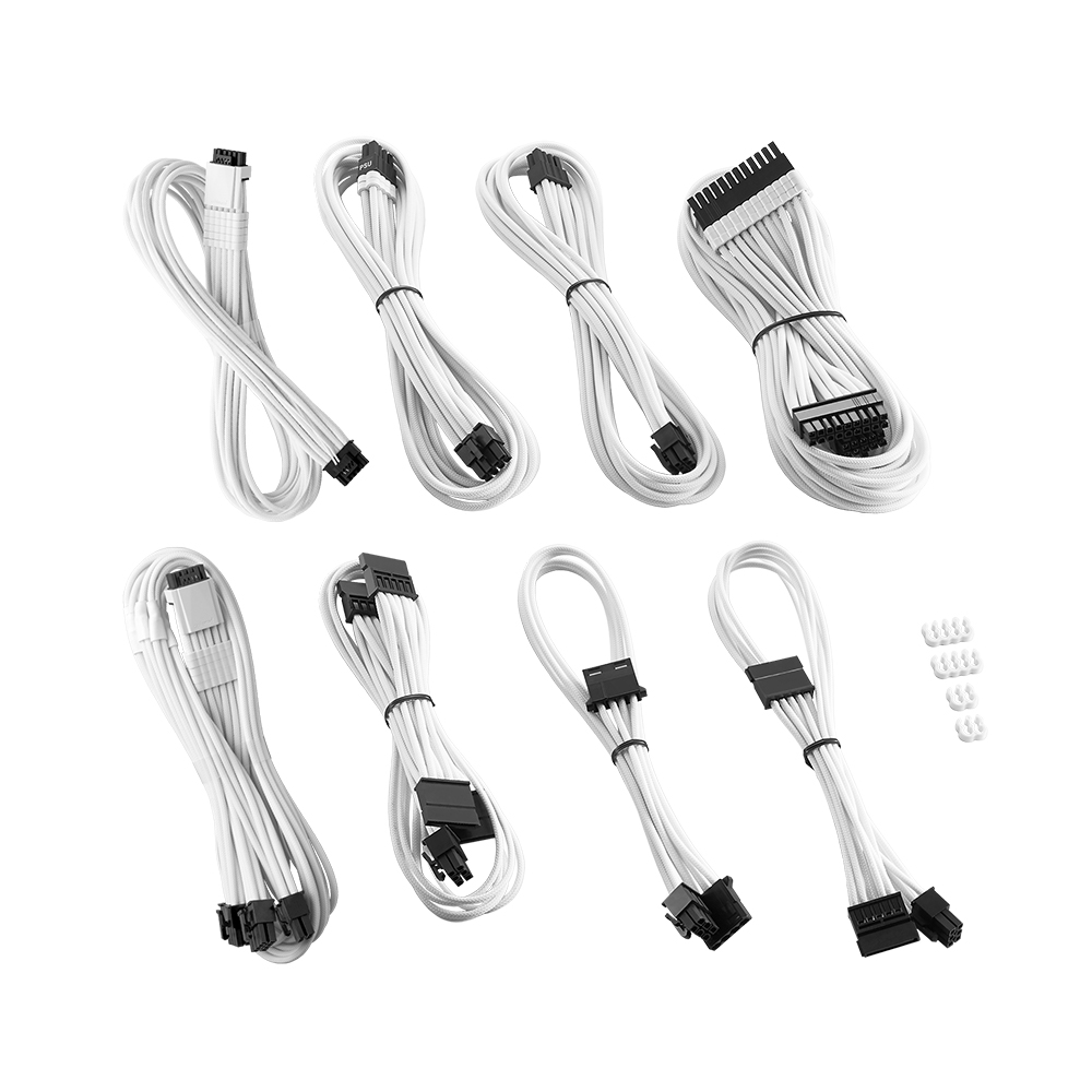 CableMod - CableMod RT-Series Pro ModMesh Sleeved 12VHPWR Dual Cable Kit for ASUS and Seasonic (White)