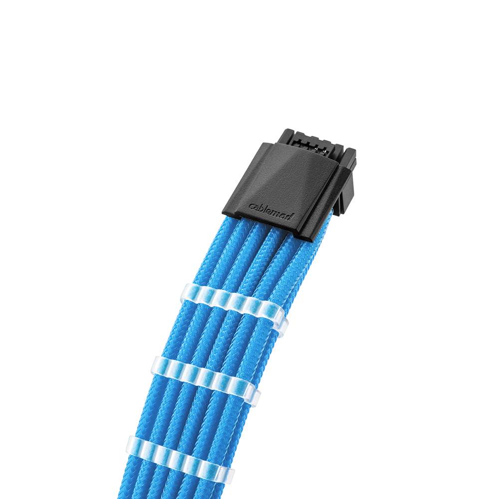 CableMod - CableMod RT-Series Pro ModMesh Sleeved 12VHPWR Dual Cable Kit for ASUS and Seasonic (Light Blue)