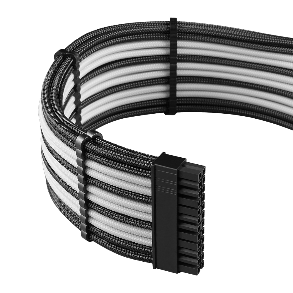 CableMod - CableMod RT-Series Pro ModMesh Sleeved 12VHPWR Dual Cable Kit for ASUS and Seasonic (Black / White)