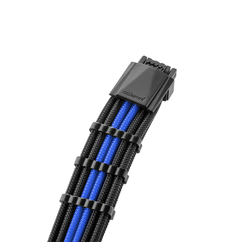 CableMod - CableMod RT-Series Pro ModMesh Sleeved 12VHPWR Dual Cable Kit for ASUS and Seasonic (Black / Blue)