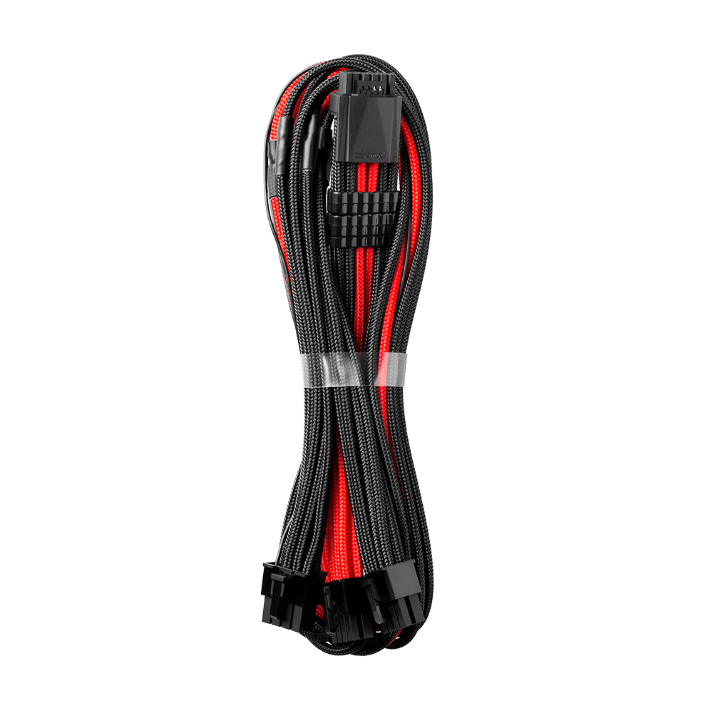 CableMod - CableMod C-Series Pro ModMesh Sleeved 12VHPWR PCI-e Cable for Corsair (Black / Red, 16-pin to Triple 8-pin, 600mm)