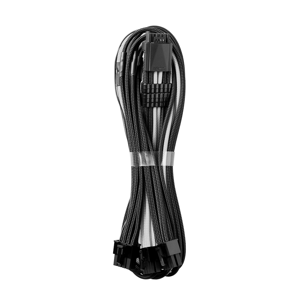 CableMod - CableMod C-Series Pro ModMesh Sleeved 12VHPWR PCI-e Cable for Corsair (Black / White, 16-pin to Triple 8-pin, 600mm)