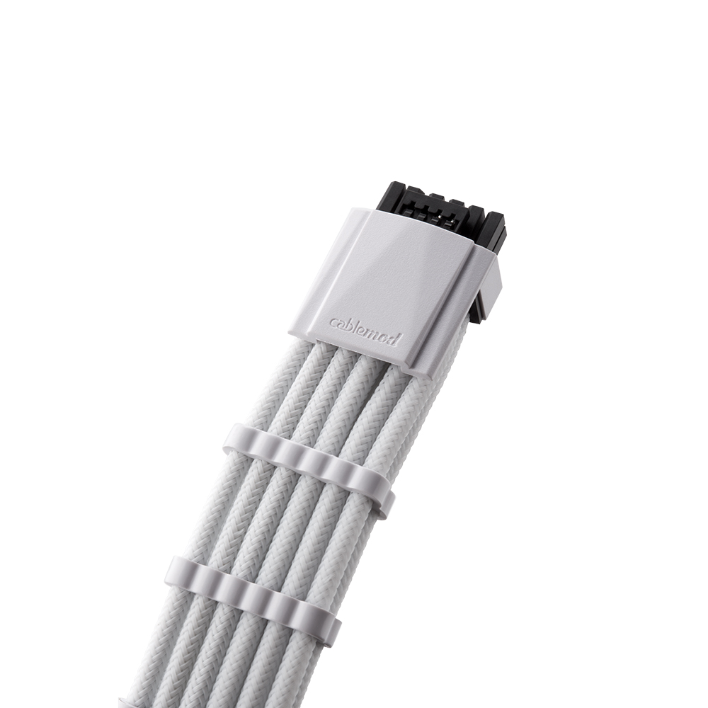 CableMod - CableMod RT-Series Pro ModMesh Sleeved 12VHPWR PCI-e Cable for ASUS and Seasonic (White, 16-pin to Triple 8-pin, 600mm)