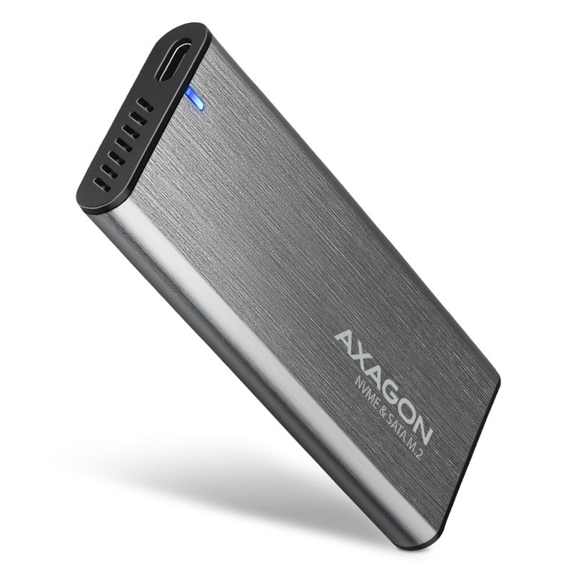 AXAGON EEM2-SG2 USB-C 3.2 Gen 2 - M.2 NVMe SATA SSD Aluminium External Enclosure