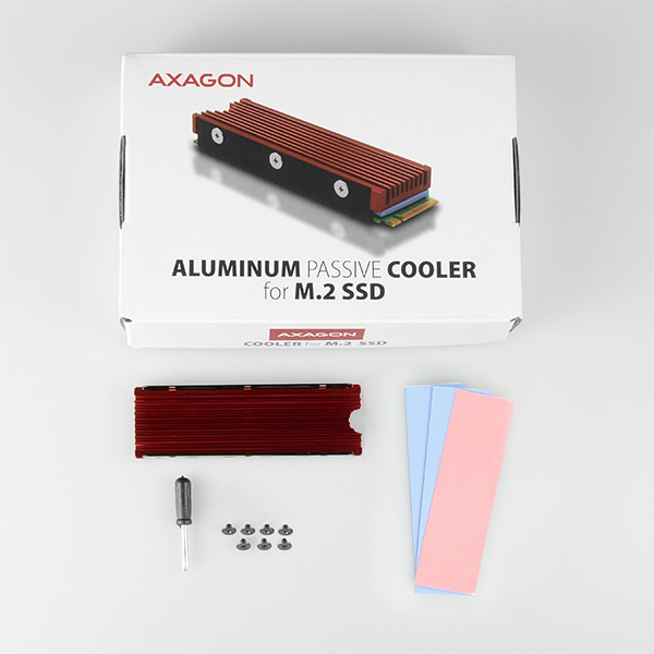 AXAGON - AXAGON CLR-M2 Passive Heatsink for 80mm M.2 SSD